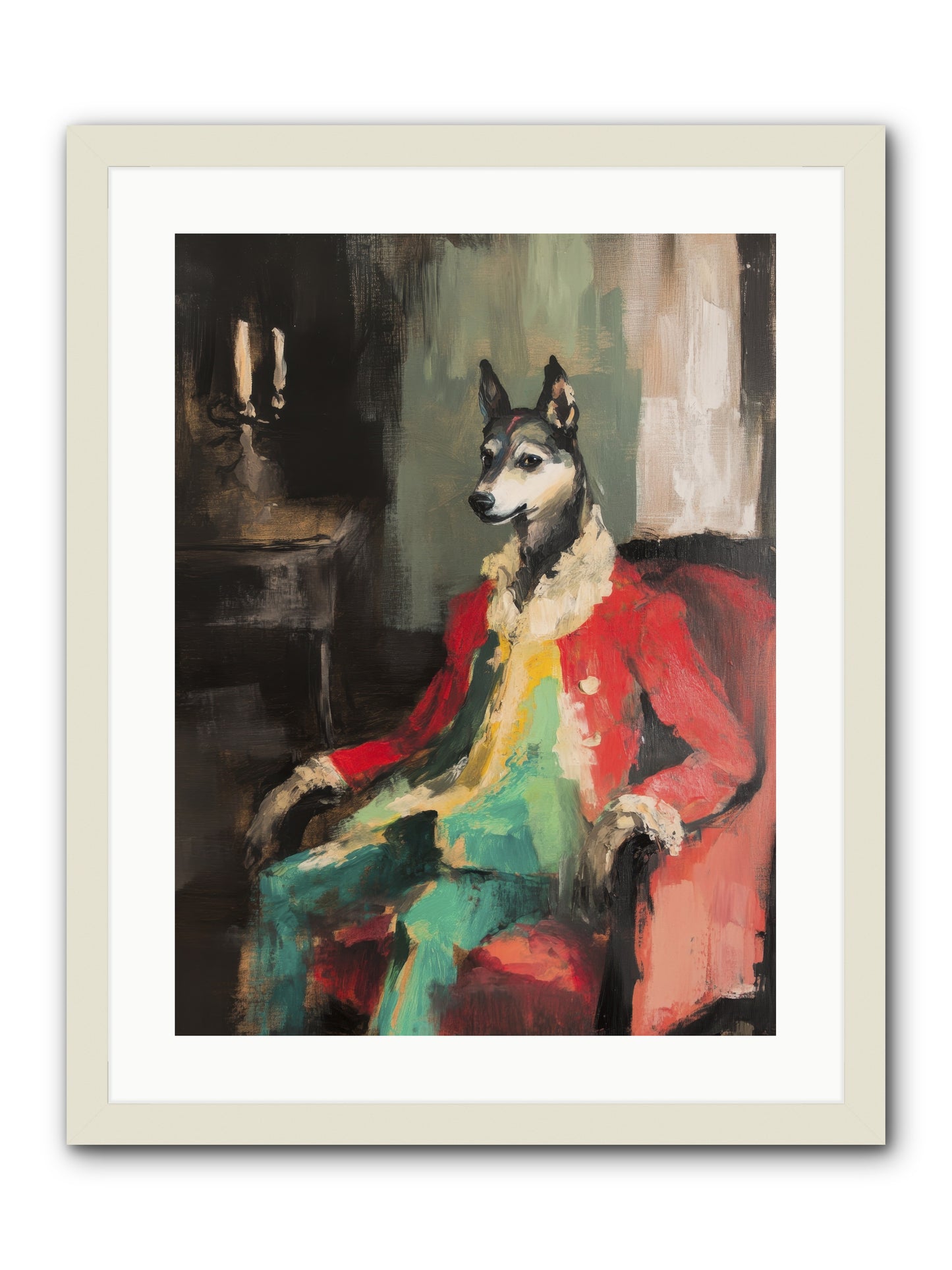 Captain Waffle -- Framed Print - White 18x24