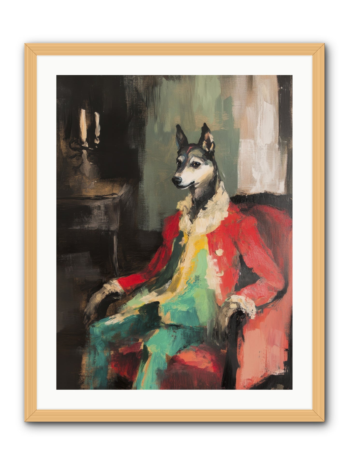 Captain Waffle -- Framed Print - Natural 24x32