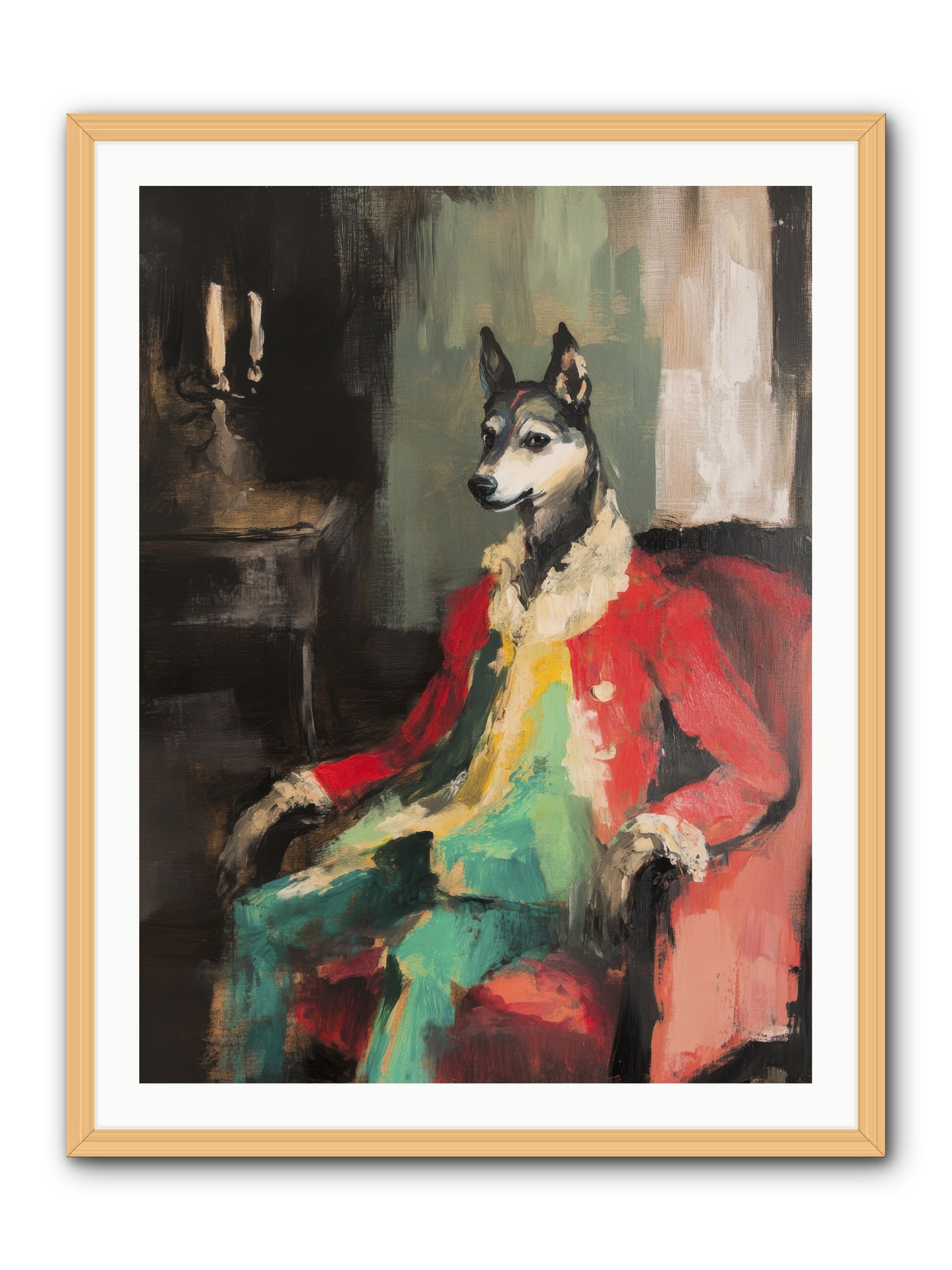 Captain Waffle -- Framed Print - Natural 30x40