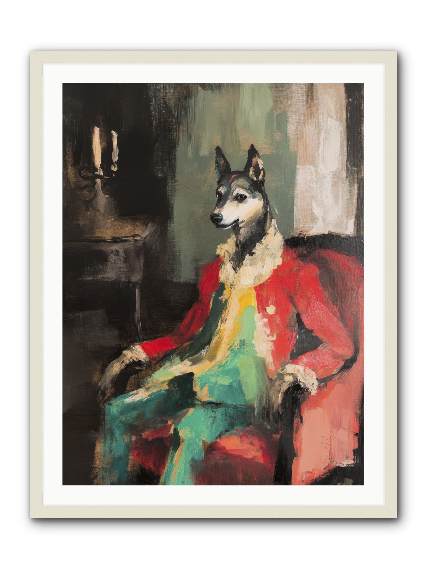 Captain Waffle -- Framed Print - White 30x40