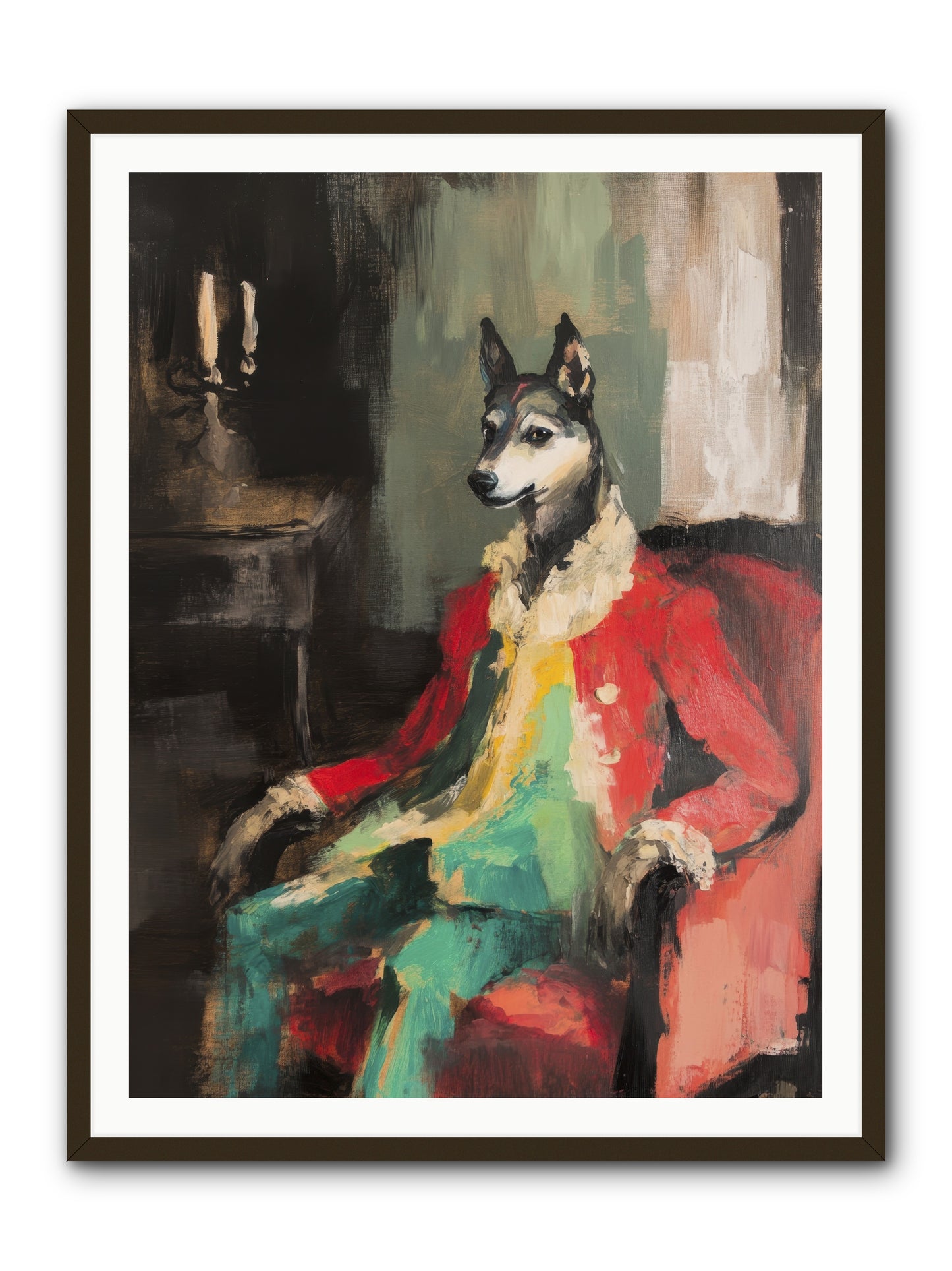 Captain Waffle -- Framed Print - Black 36x48
