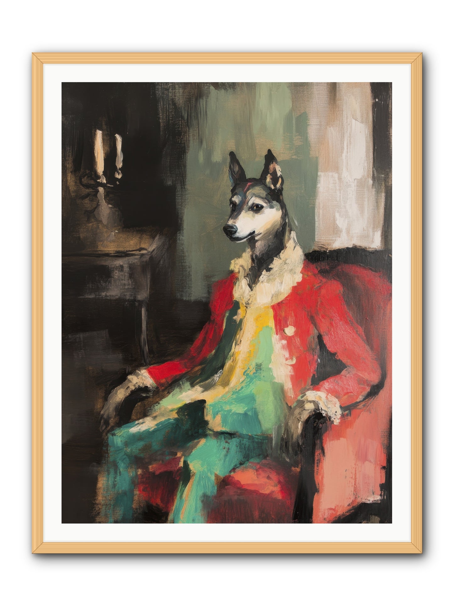 Captain Waffle -- Framed Print - Natural 36x48