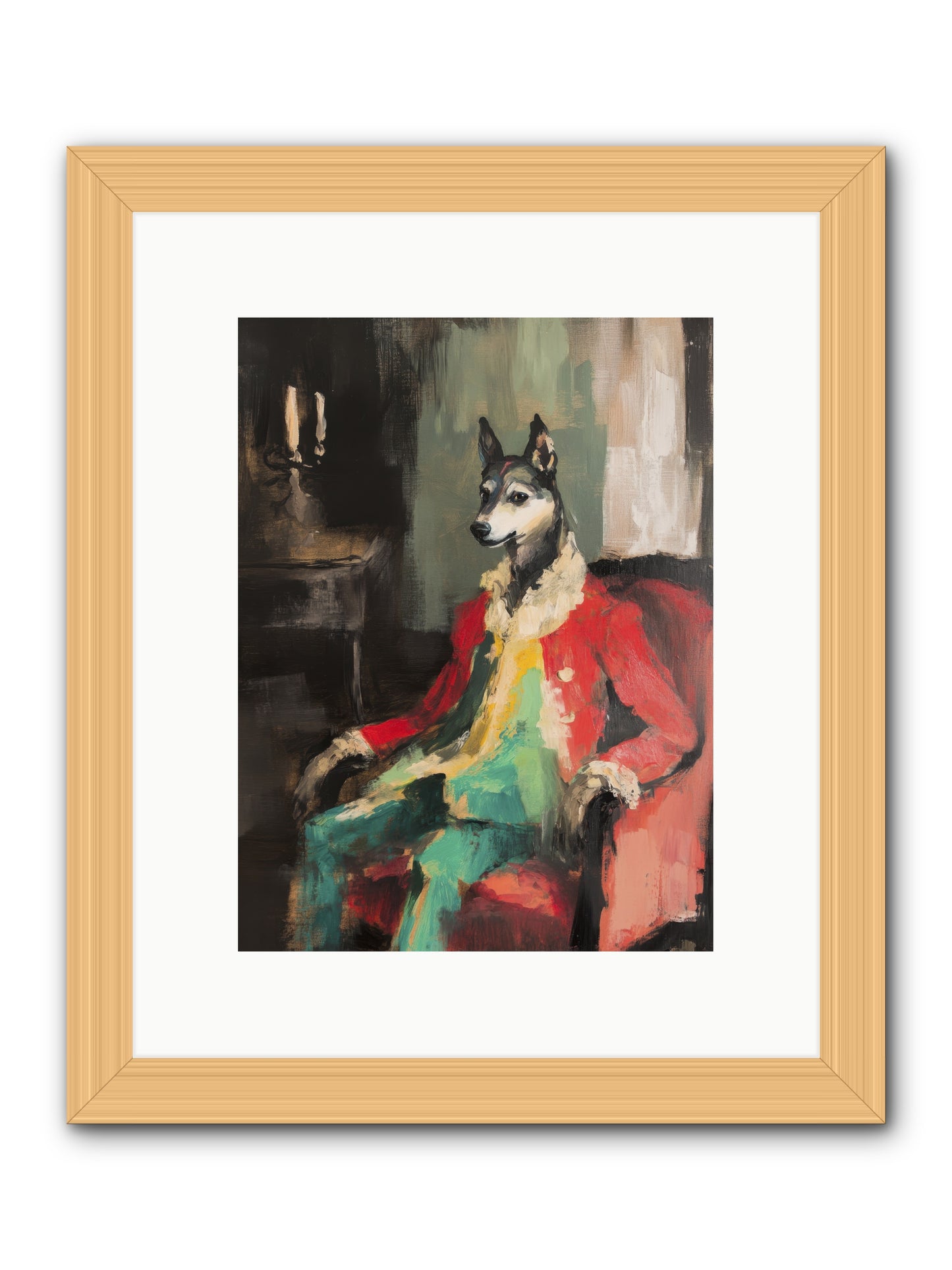 Captain Waffle -- Framed Print - Natural 9x12