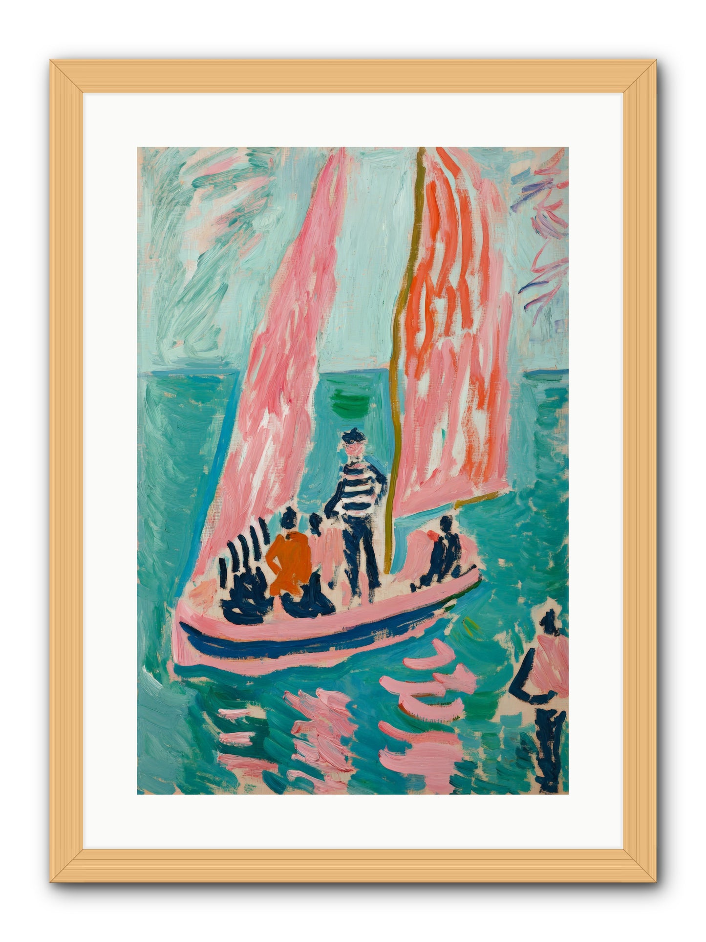 Captain's Holiday -- Framed Print - Natural 16x24