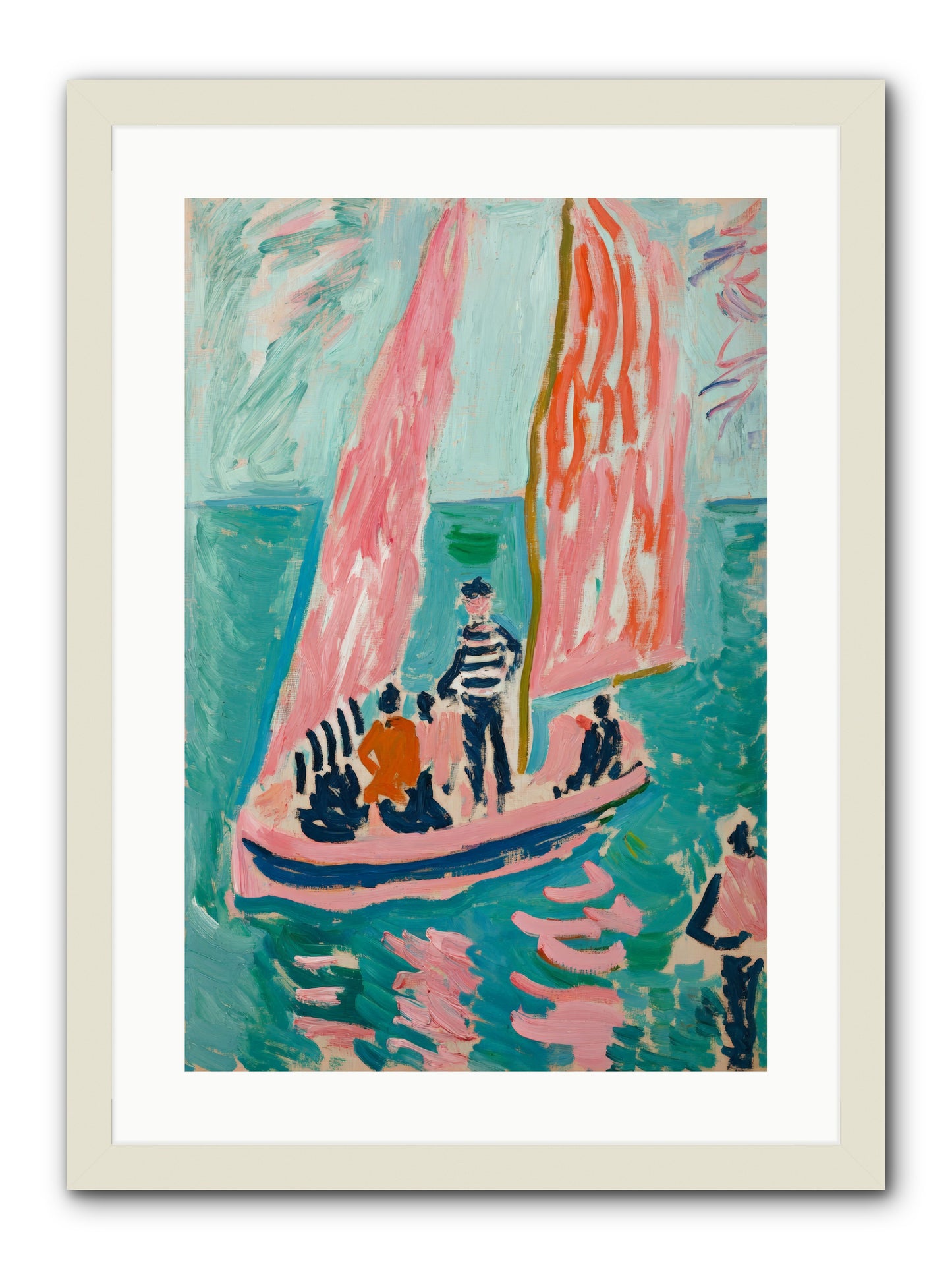 Captain's Holiday -- Framed Print - White 16x24