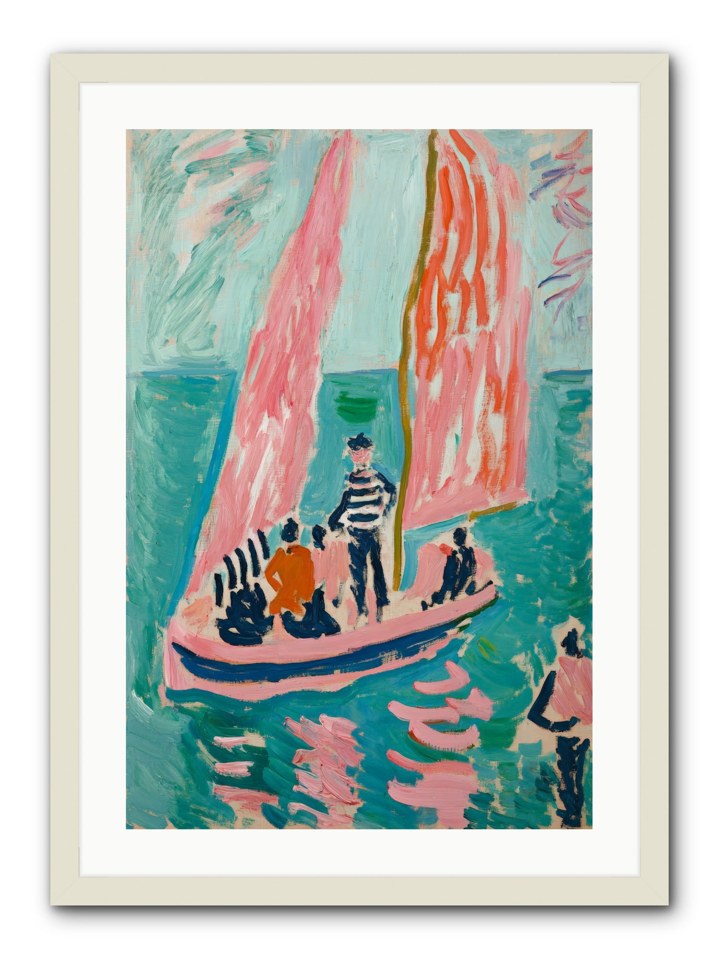 Captain's Holiday -- Framed Print - White 20x30