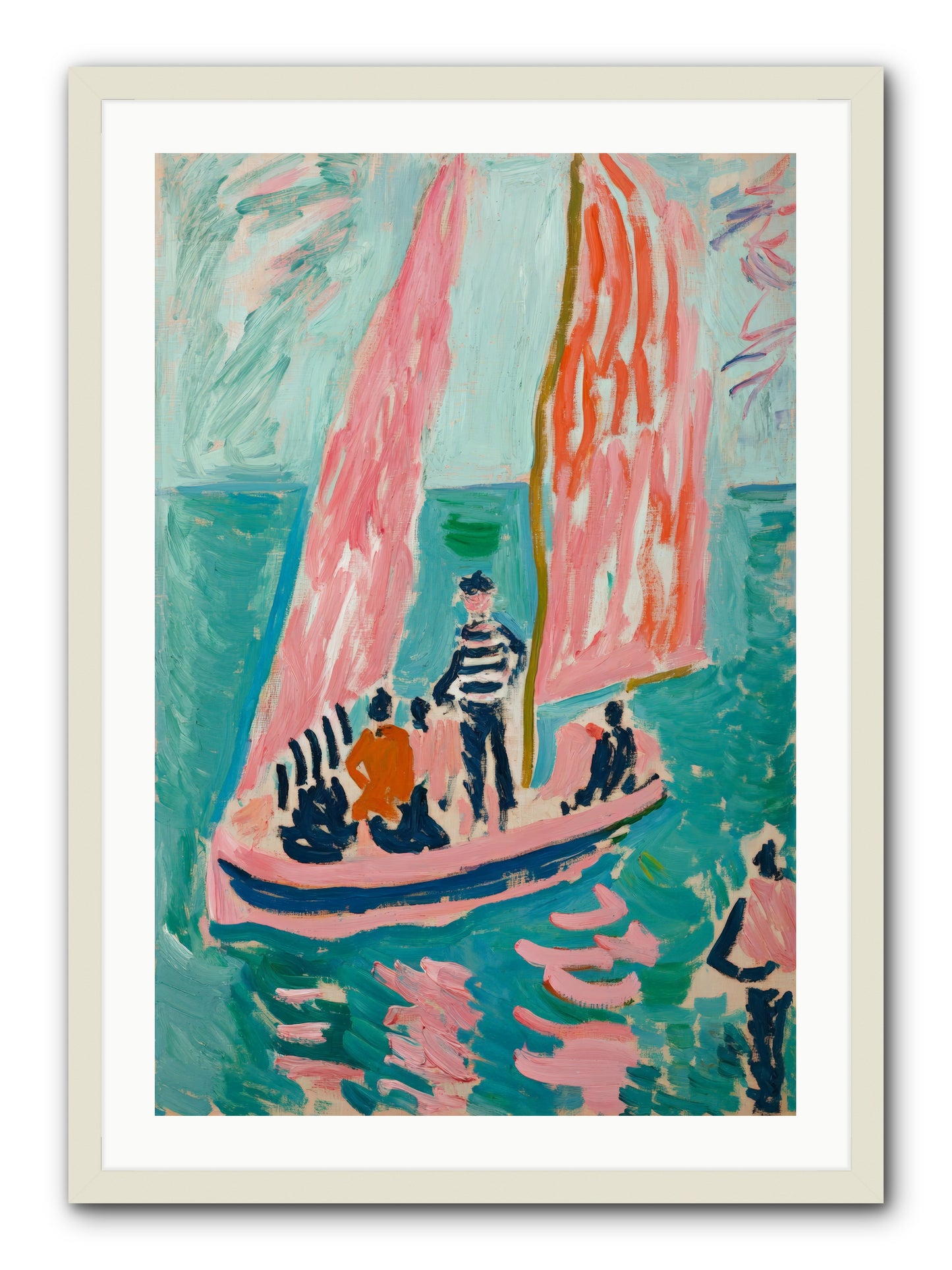 Captain's Holiday -- Framed Print - White 24x36
