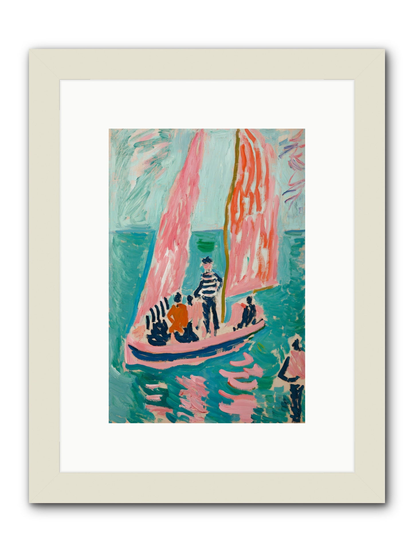 Captain's Holiday -- Framed Print - White 8x12