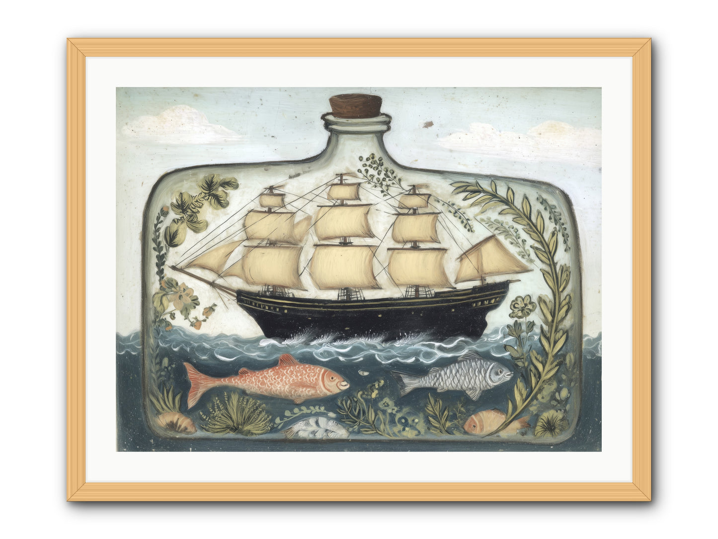 Captured Essence -- Framed Print - Natural 32x24
