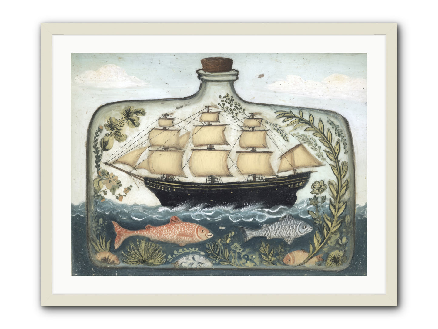 Captured Essence -- Framed Print - White 32x24