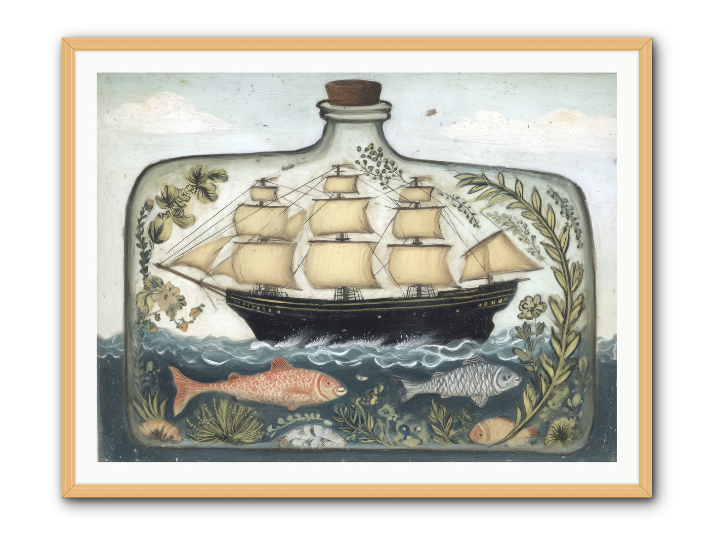 Captured Essence -- Framed Print - Natural 48x36