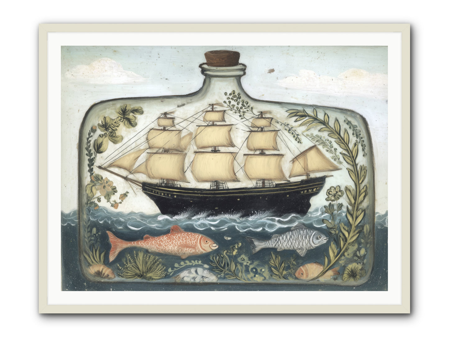Captured Essence -- Framed Print - White 48x36