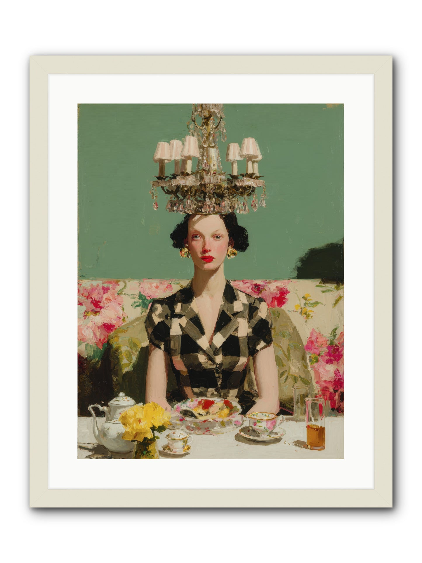 Carnation Row Confidential -- Framed Print - White 18x24