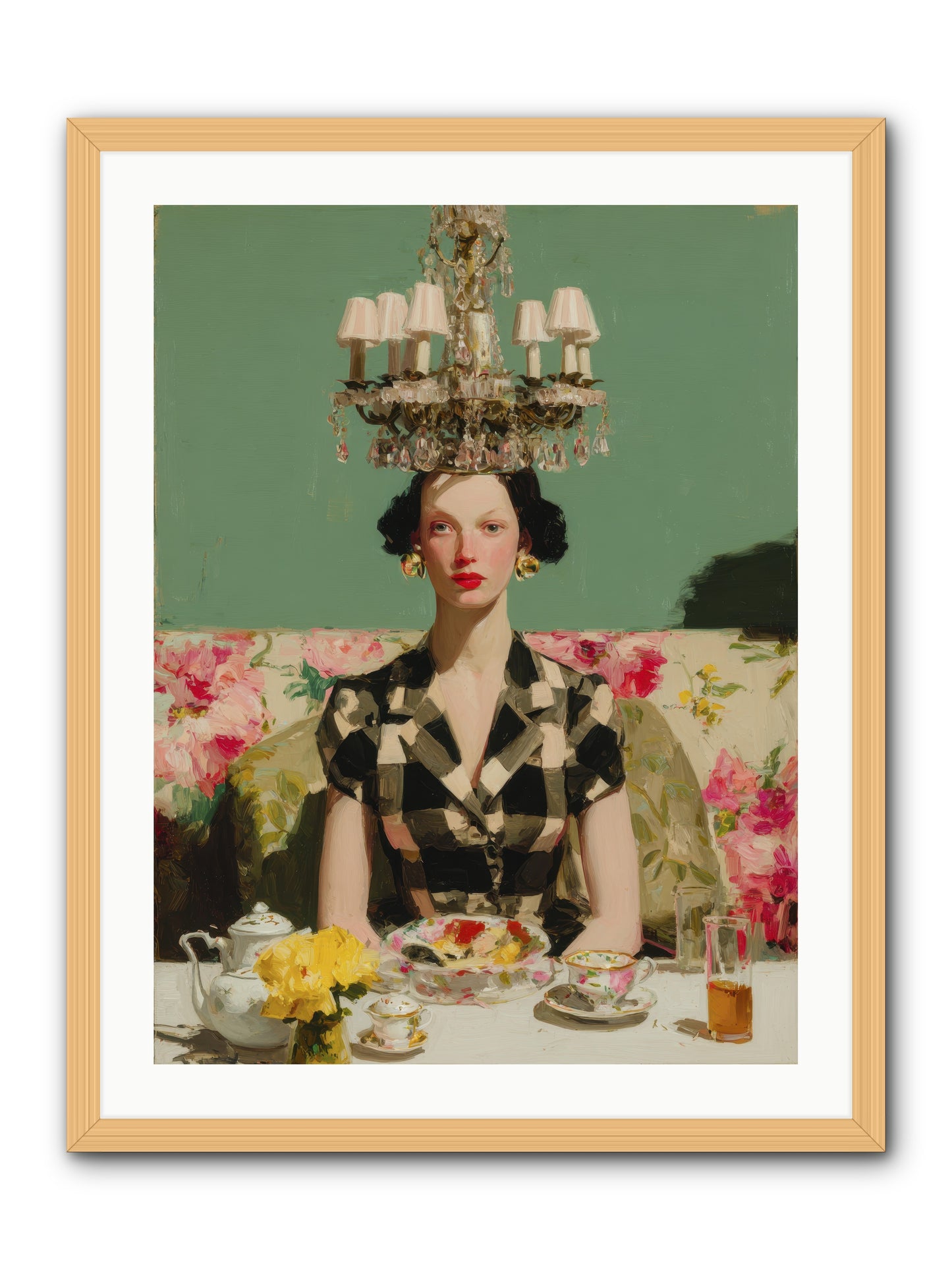 Carnation Row Confidential -- Framed Print - Natural 24x32