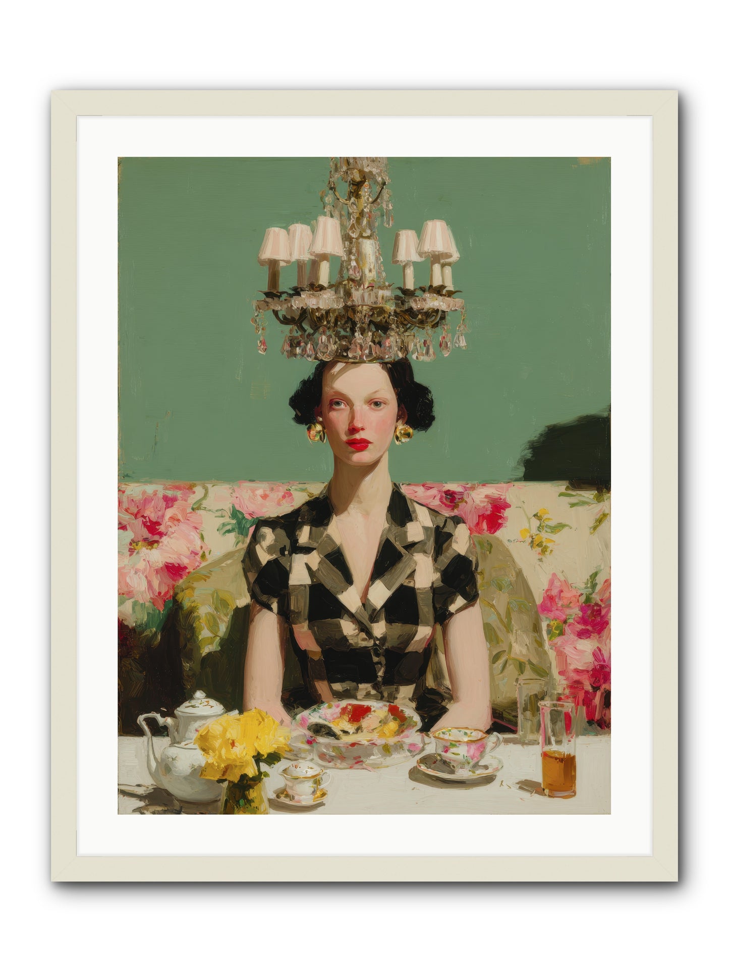 Carnation Row Confidential -- Framed Print - White 24x32