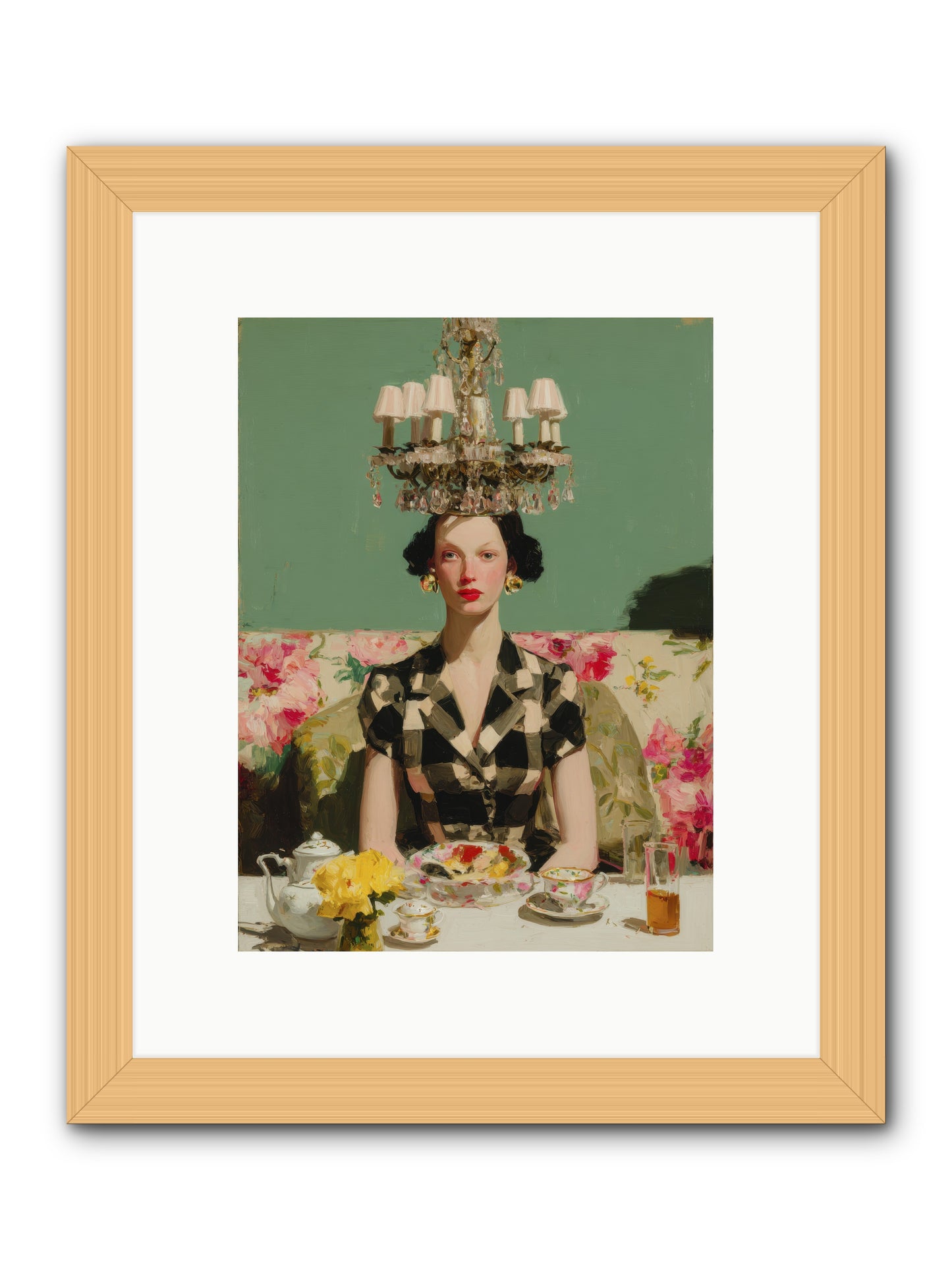 Carnation Row Confidential -- Framed Print - Natural 9x12