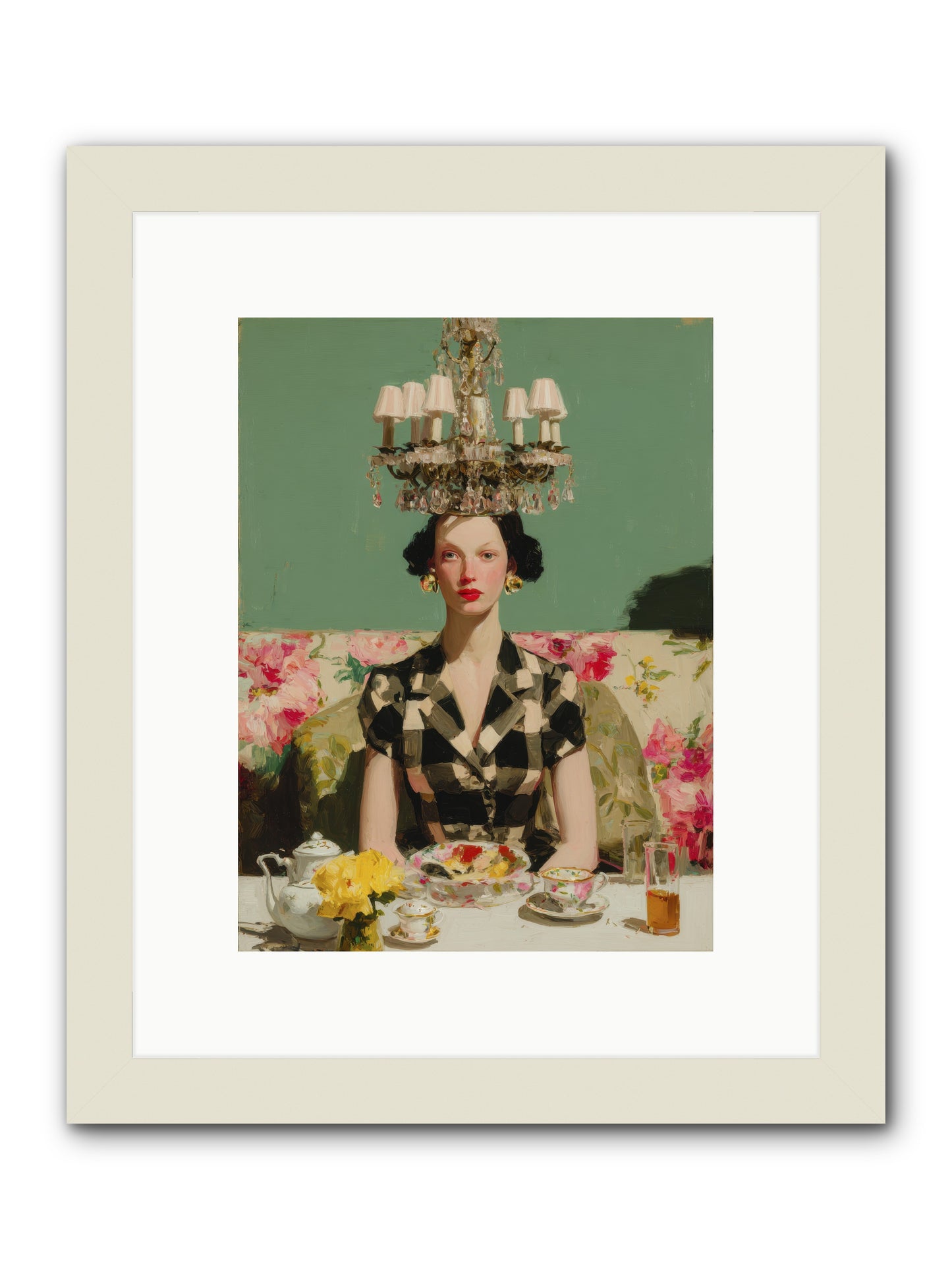 Carnation Row Confidential -- Framed Print - White 9x12