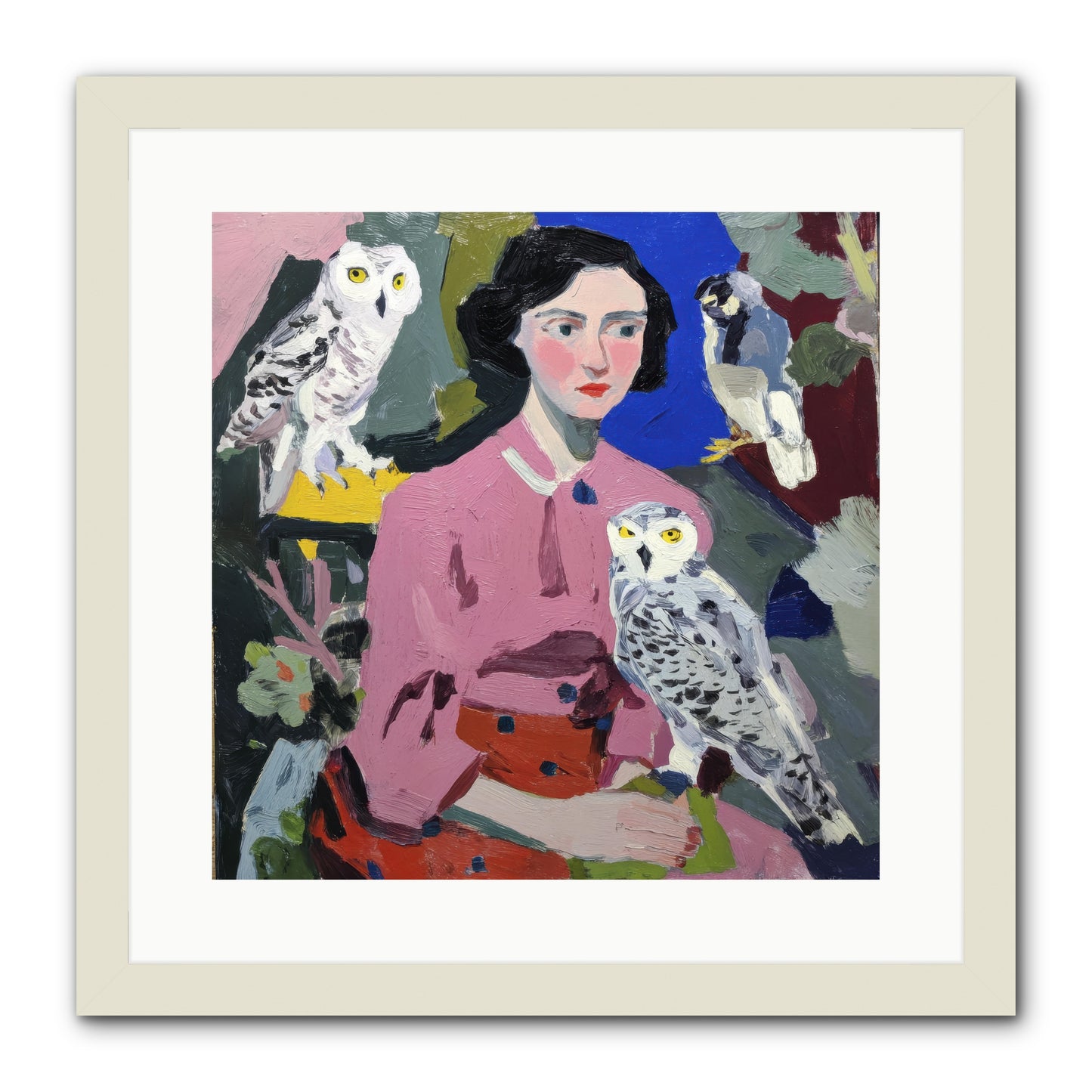 Carrying the Weight of Wild -- Framed Print - White 16x16