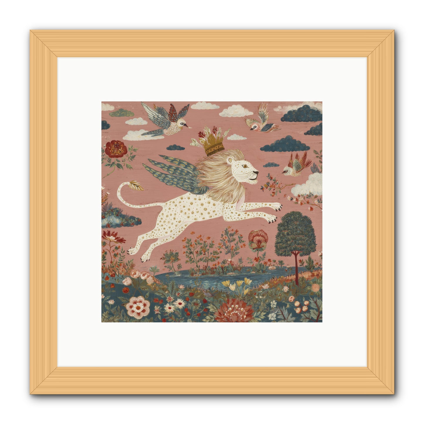 Cashmere Circus -- Framed Print - Natural 10x10