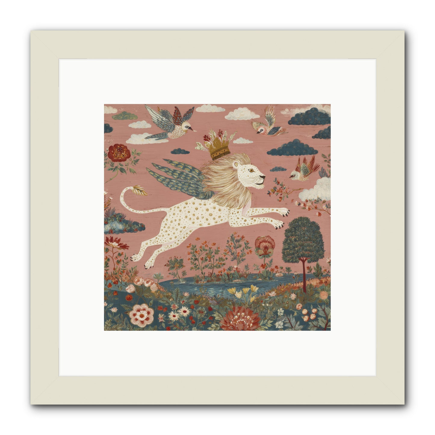Cashmere Circus -- Framed Print - White 10x10