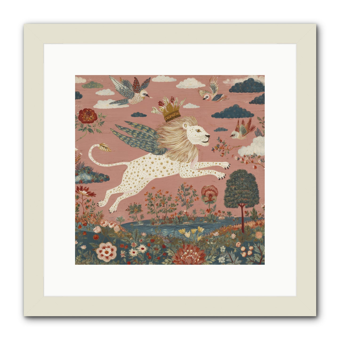Cashmere Circus -- Framed Print - White 12x12