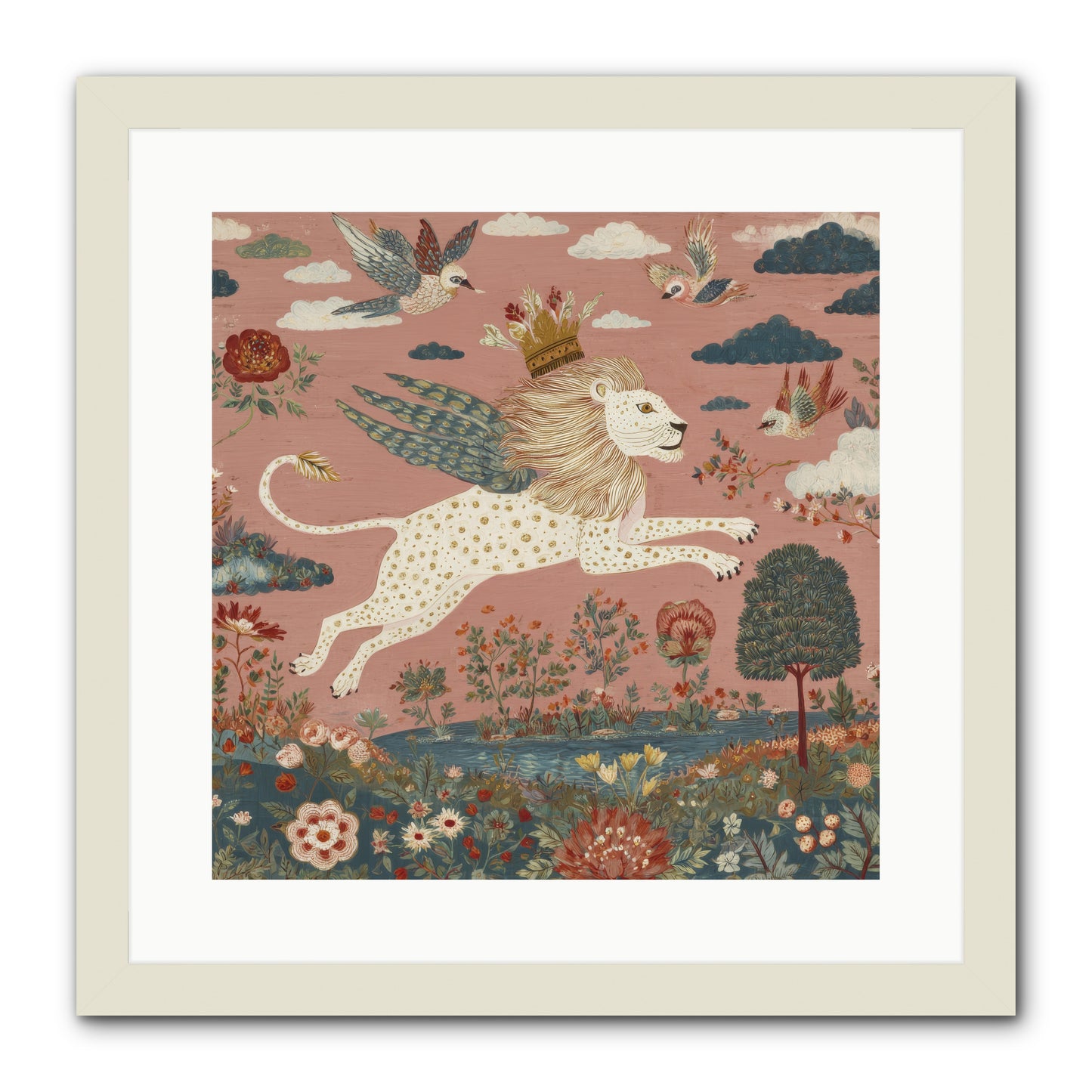 Cashmere Circus -- Framed Print - White 16x16