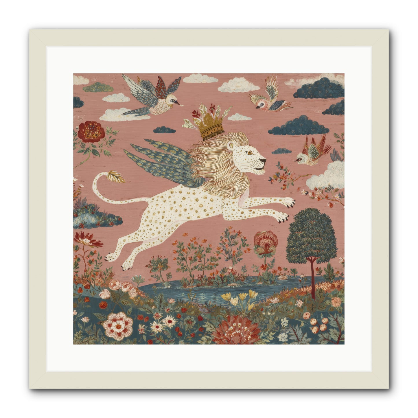 Cashmere Circus -- Framed Print - White 20x20