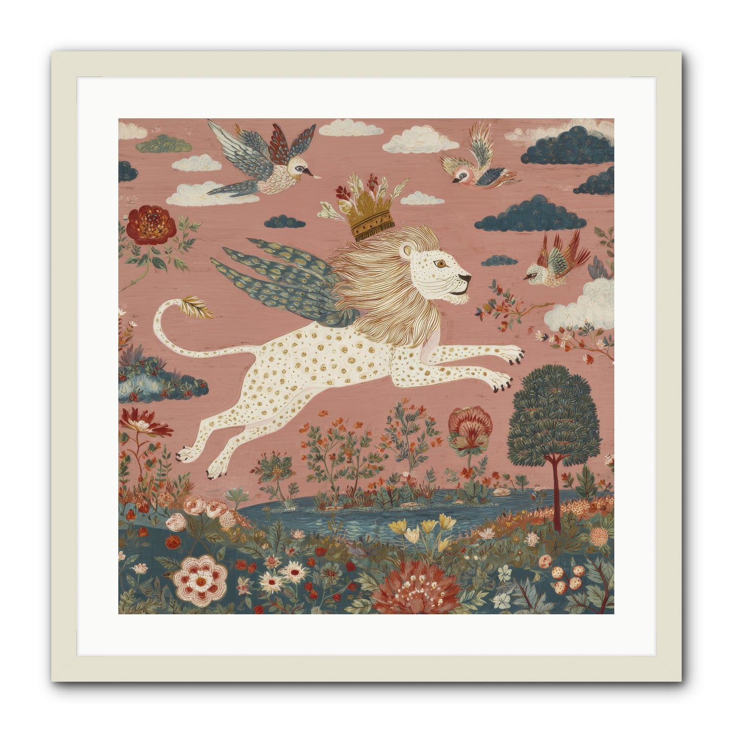Cashmere Circus -- Framed Print - White 24x24