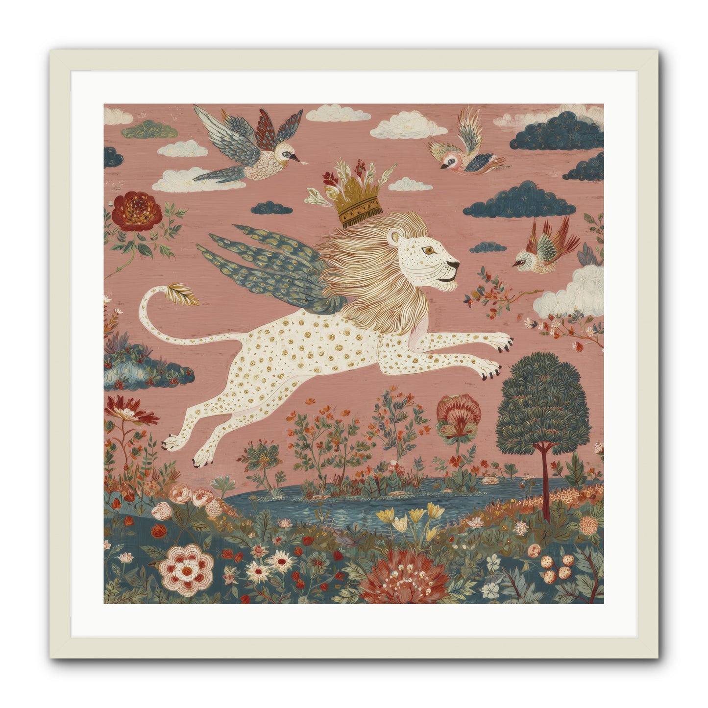 Cashmere Circus -- Framed Print - White 30x30