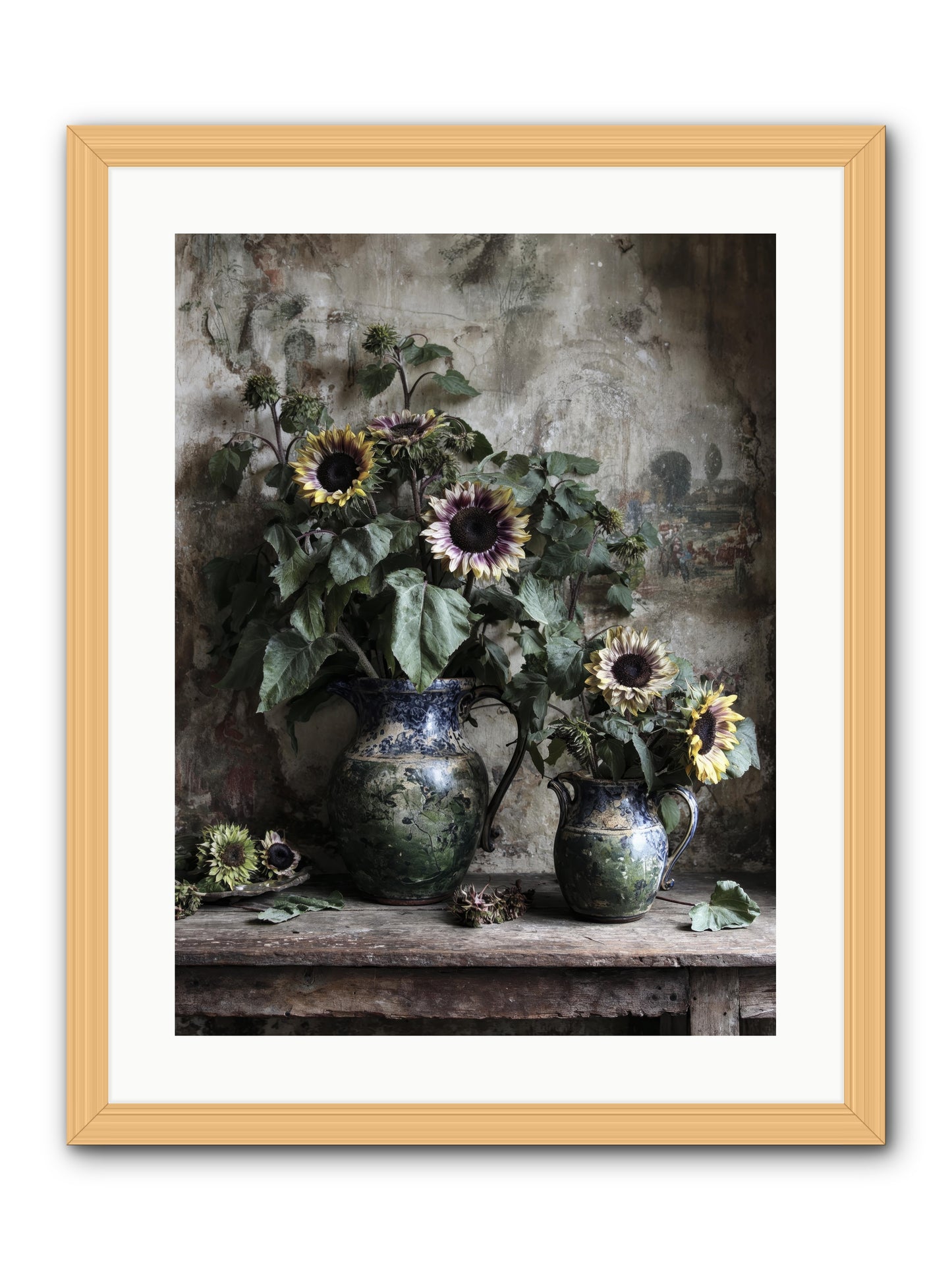 Catching Butterflies -- Framed Print - Natural 18x24