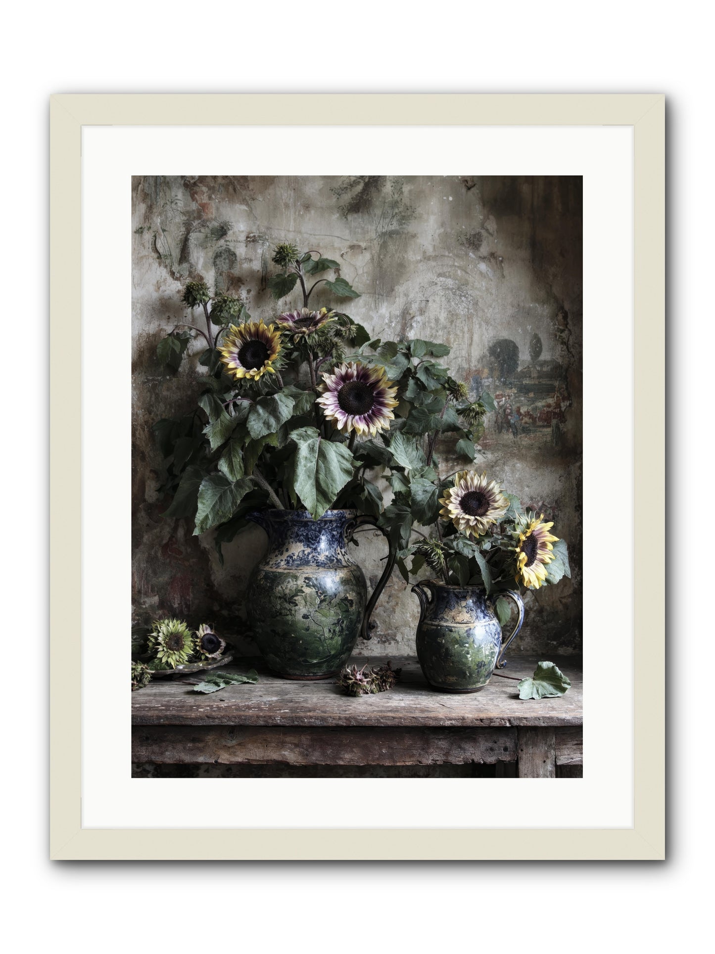 Catching Butterflies -- Framed Print - White 18x24