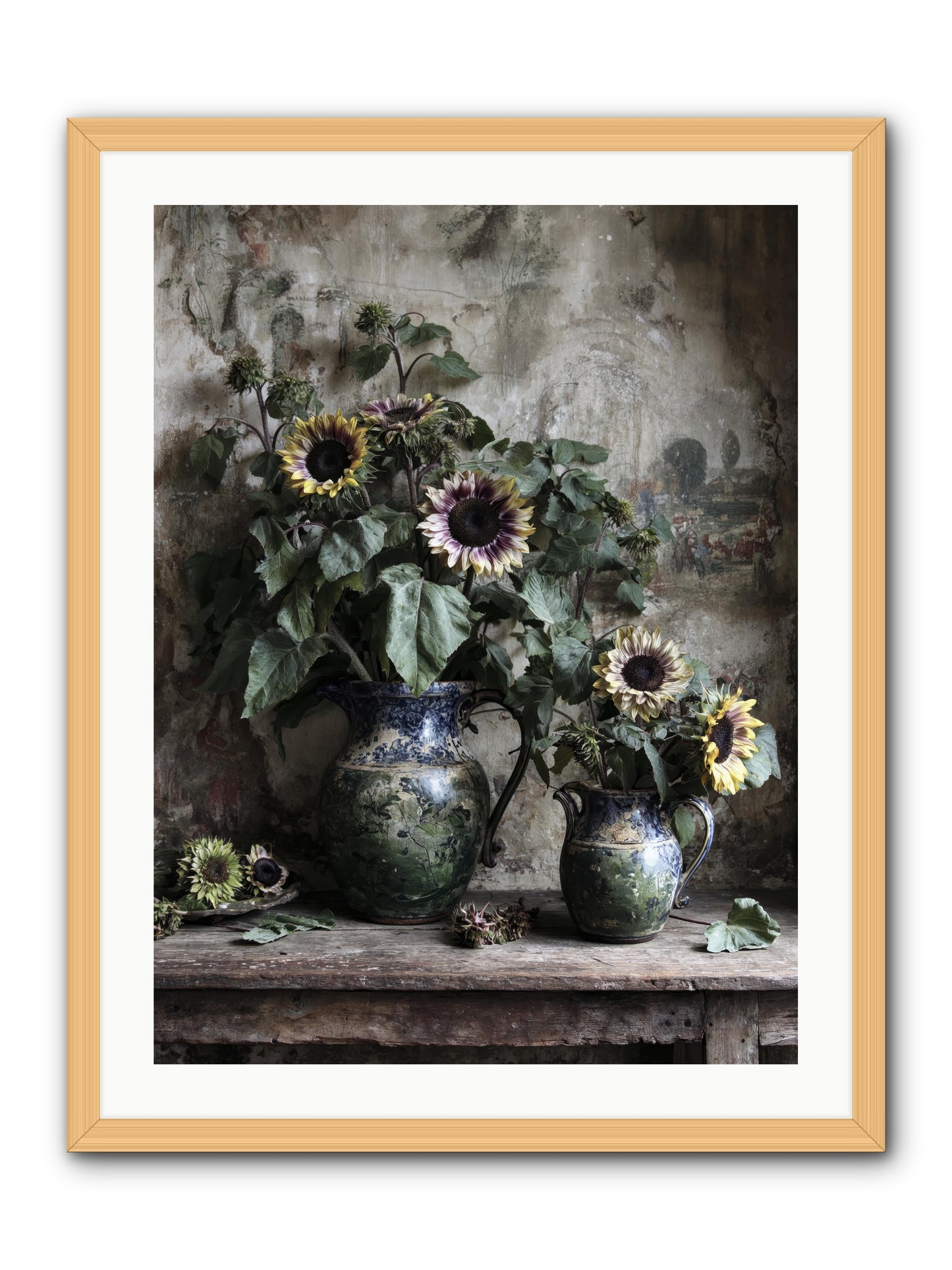 Catching Butterflies -- Framed Print - Natural 24x32