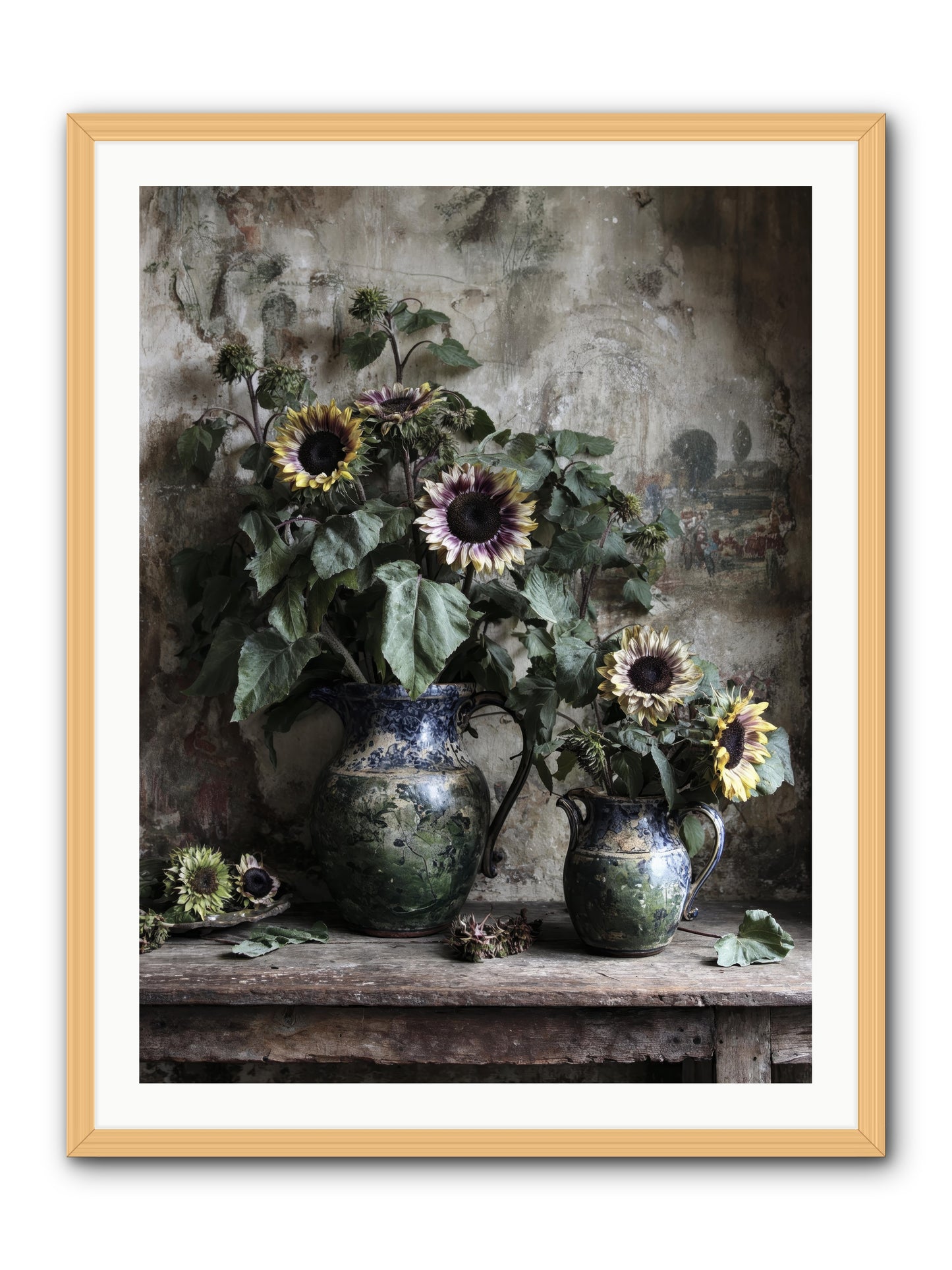 Catching Butterflies -- Framed Print - Natural 30x40