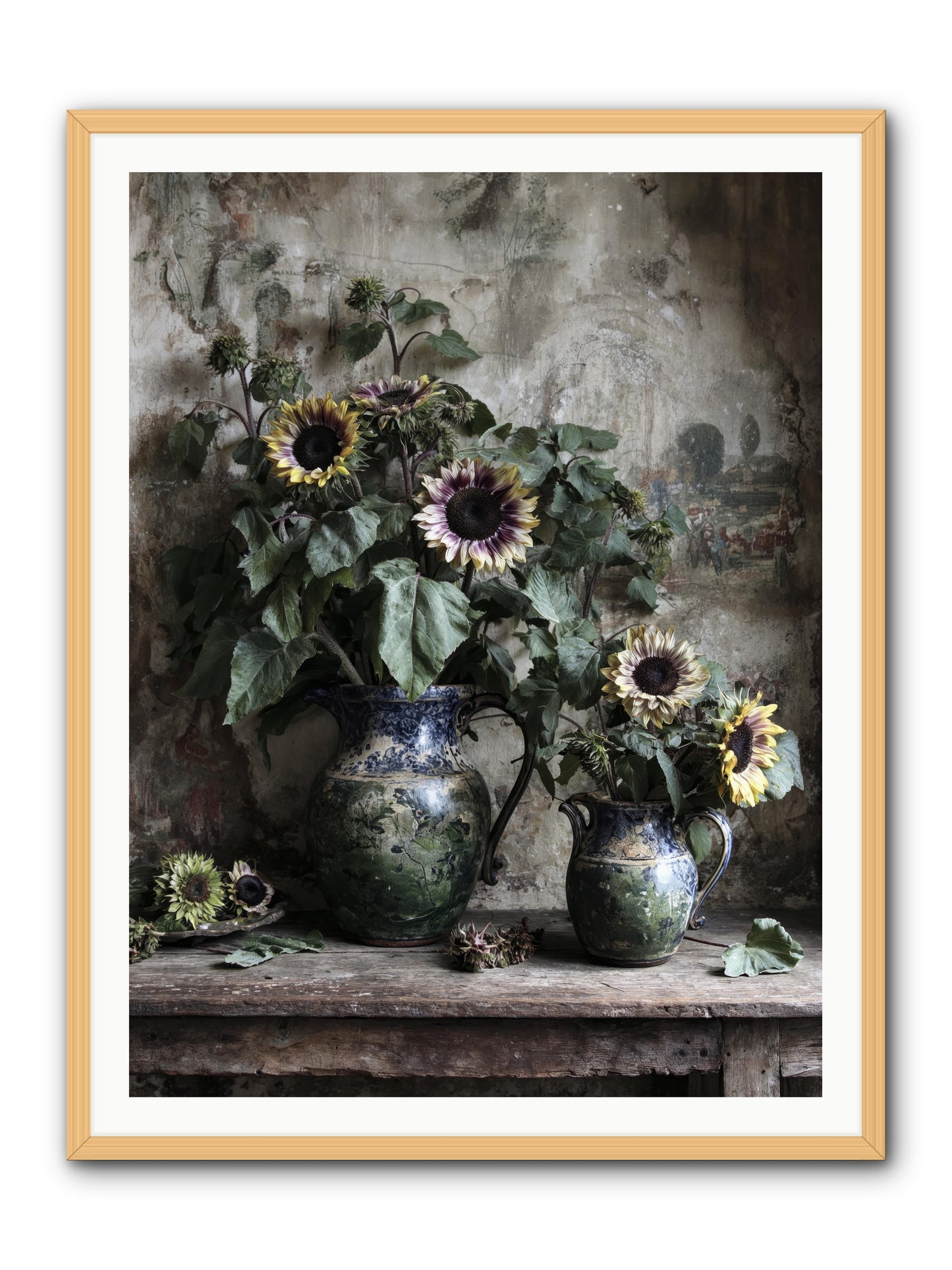 Catching Butterflies -- Framed Print - Natural 36x48