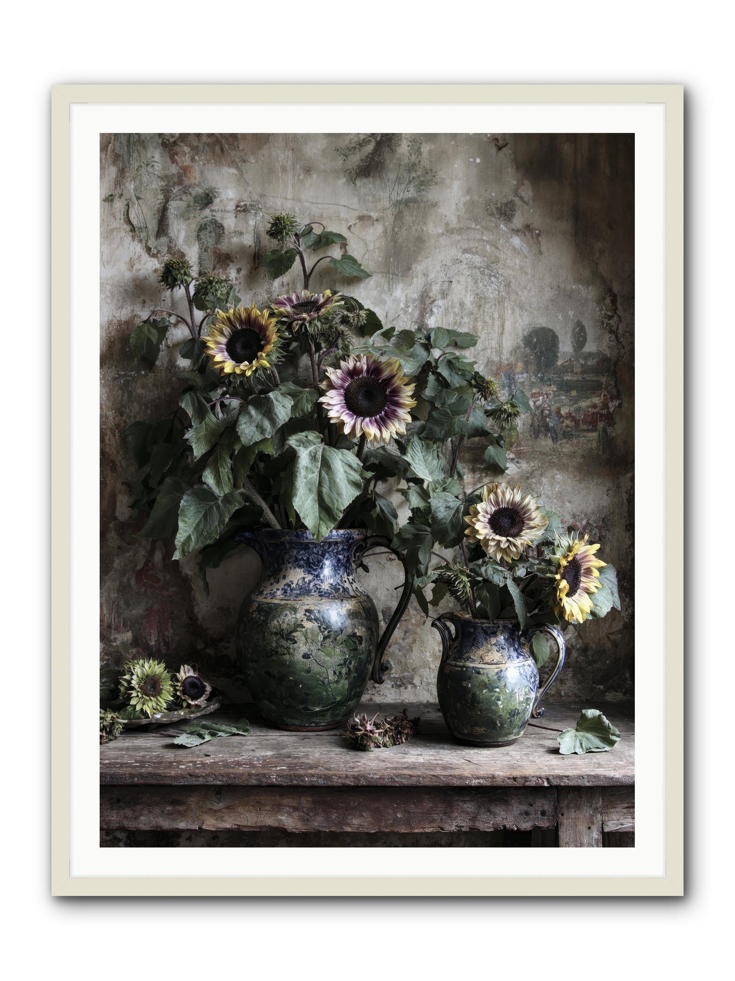 Catching Butterflies -- Framed Print - White 36x48