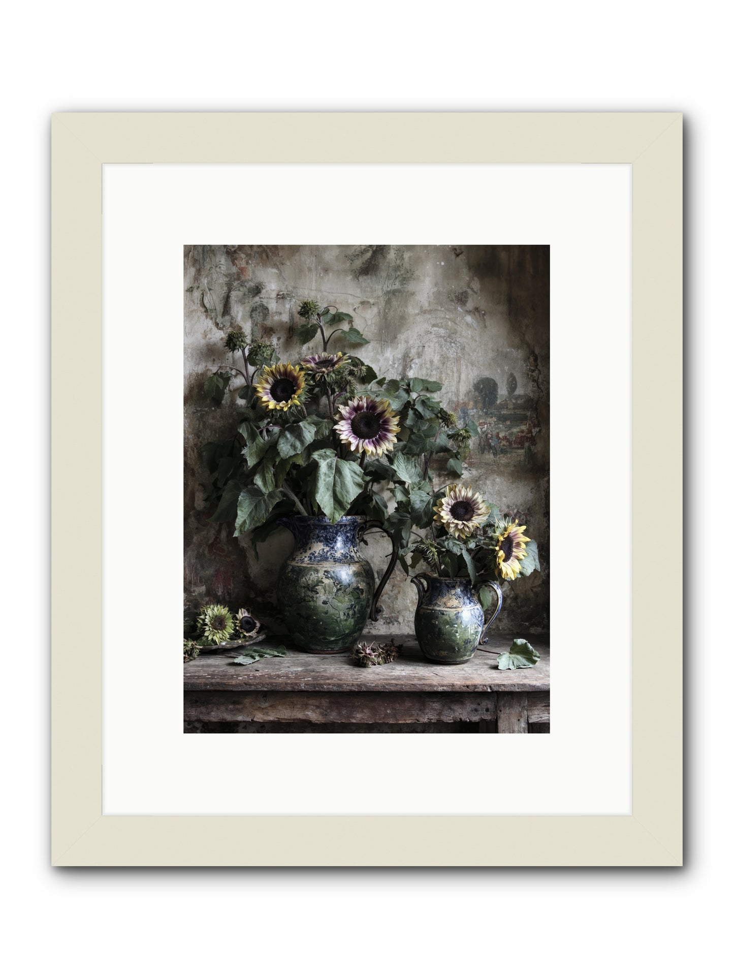 Catching Butterflies -- Framed Print - White 9x12