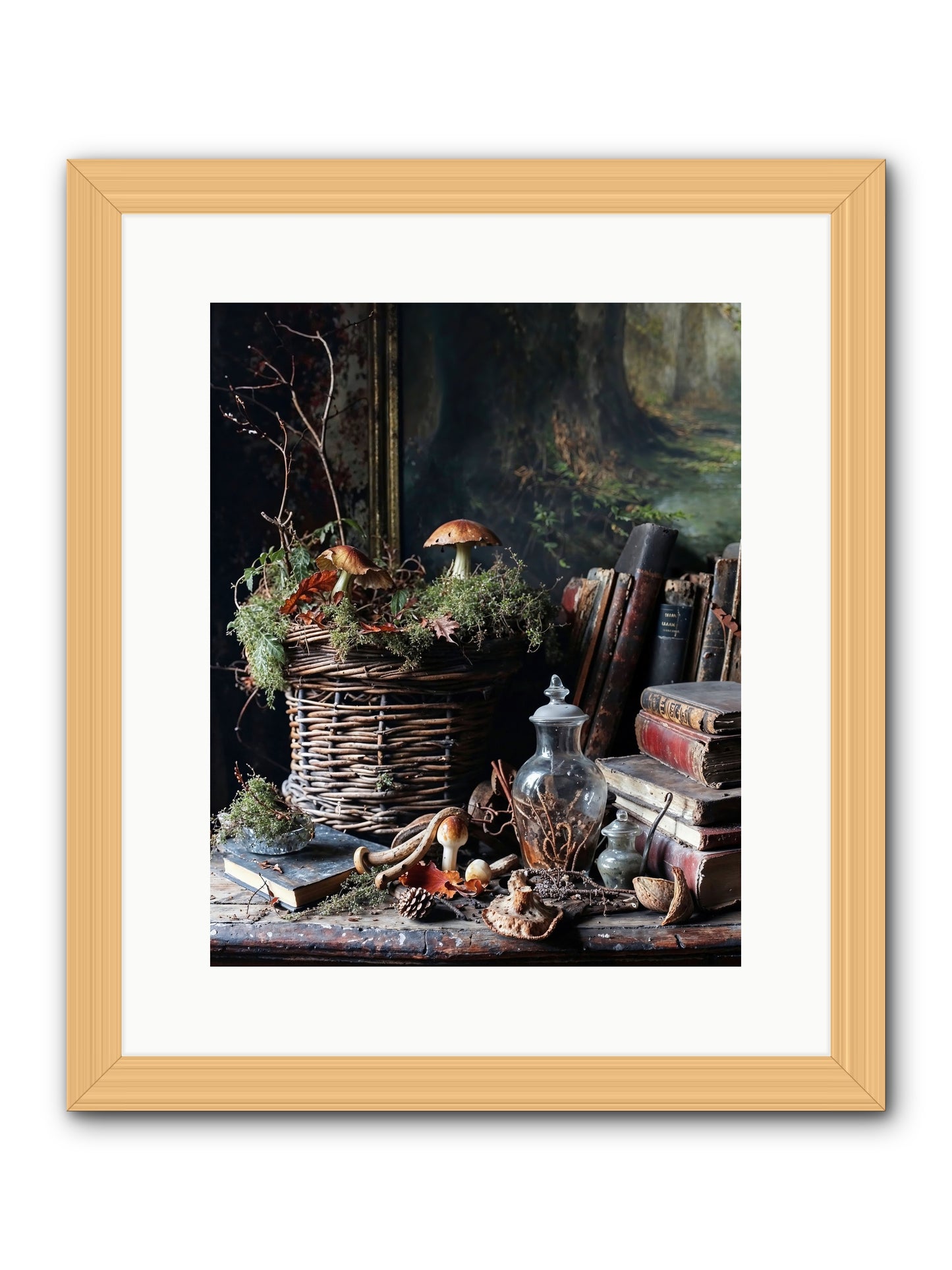 Cathartic Rendering -- Framed Print - Natural 12x15