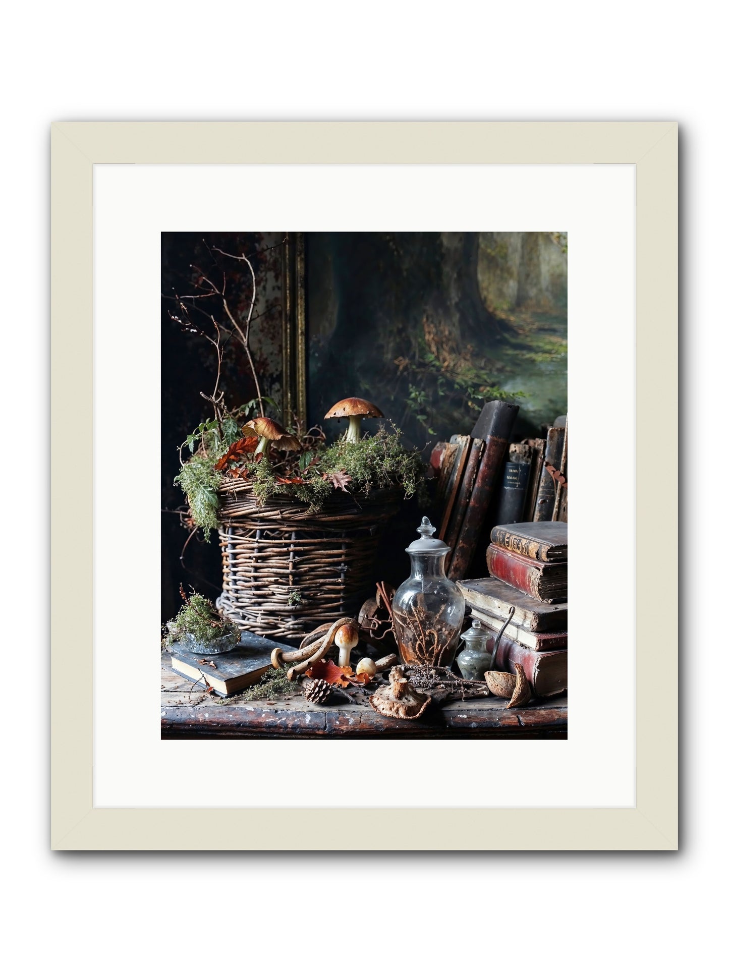 Cathartic Rendering -- Framed Print - White 12x15