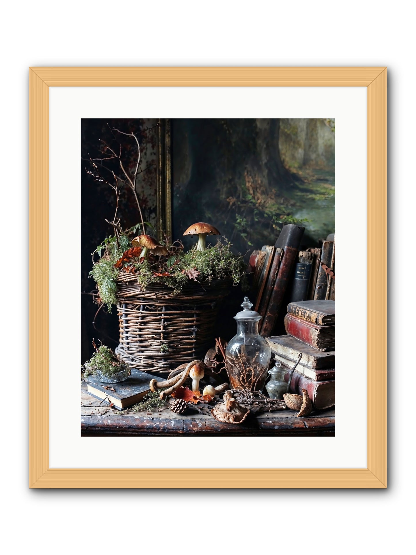 Cathartic Rendering -- Framed Print - Natural 16x20