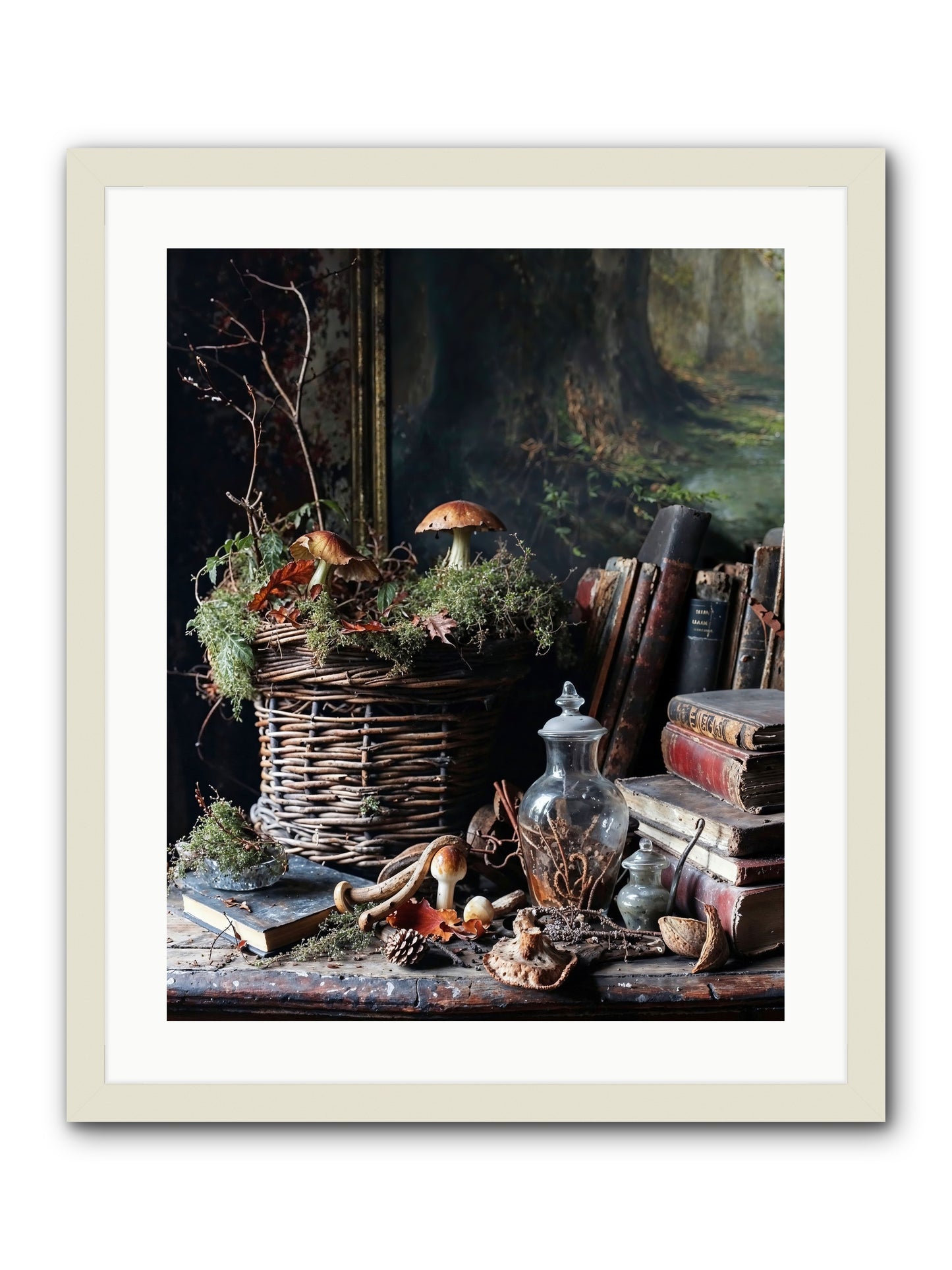 Cathartic Rendering -- Framed Print - White 20x25