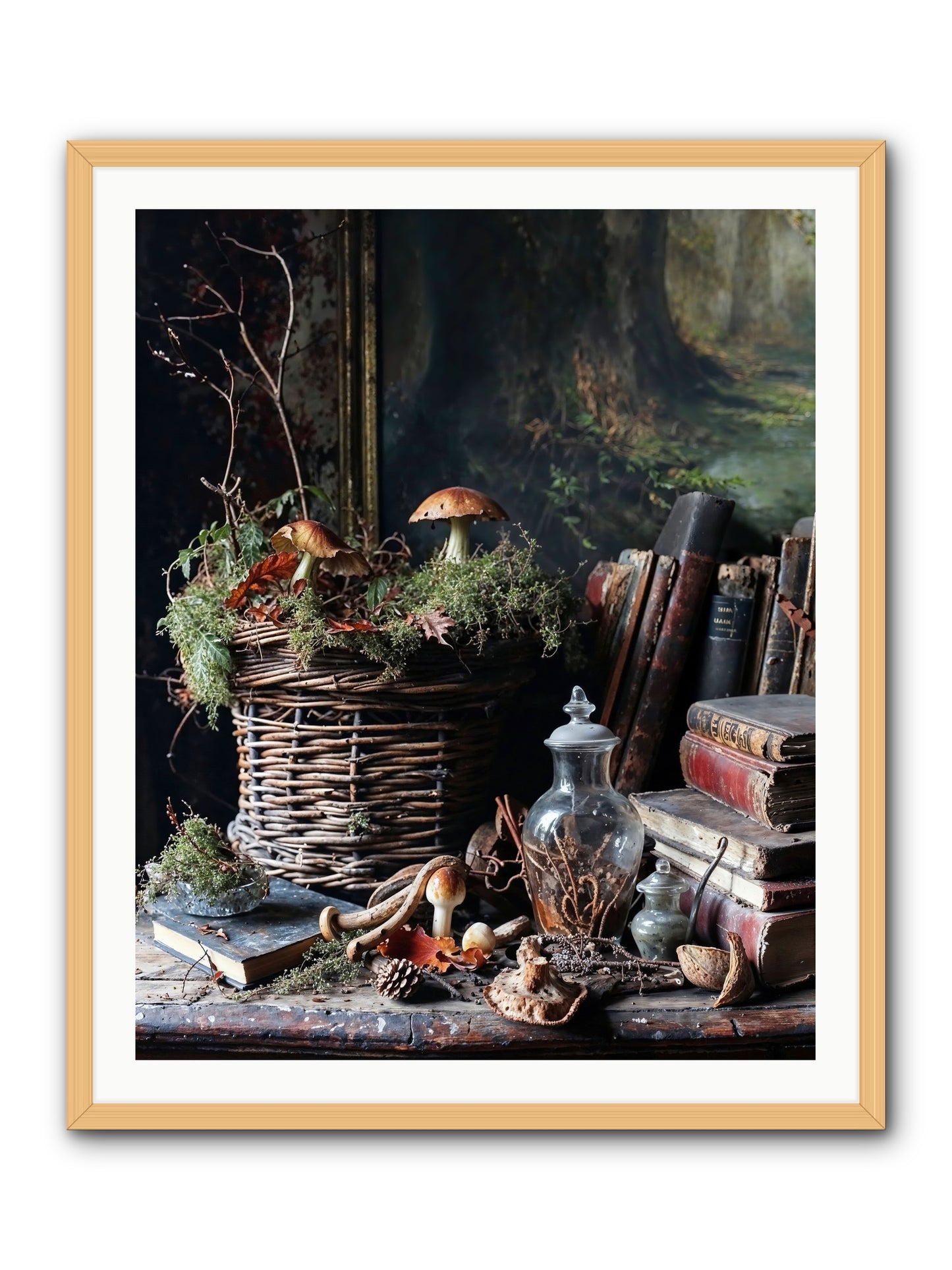 Cathartic Rendering -- Framed Print - Natural 32x40