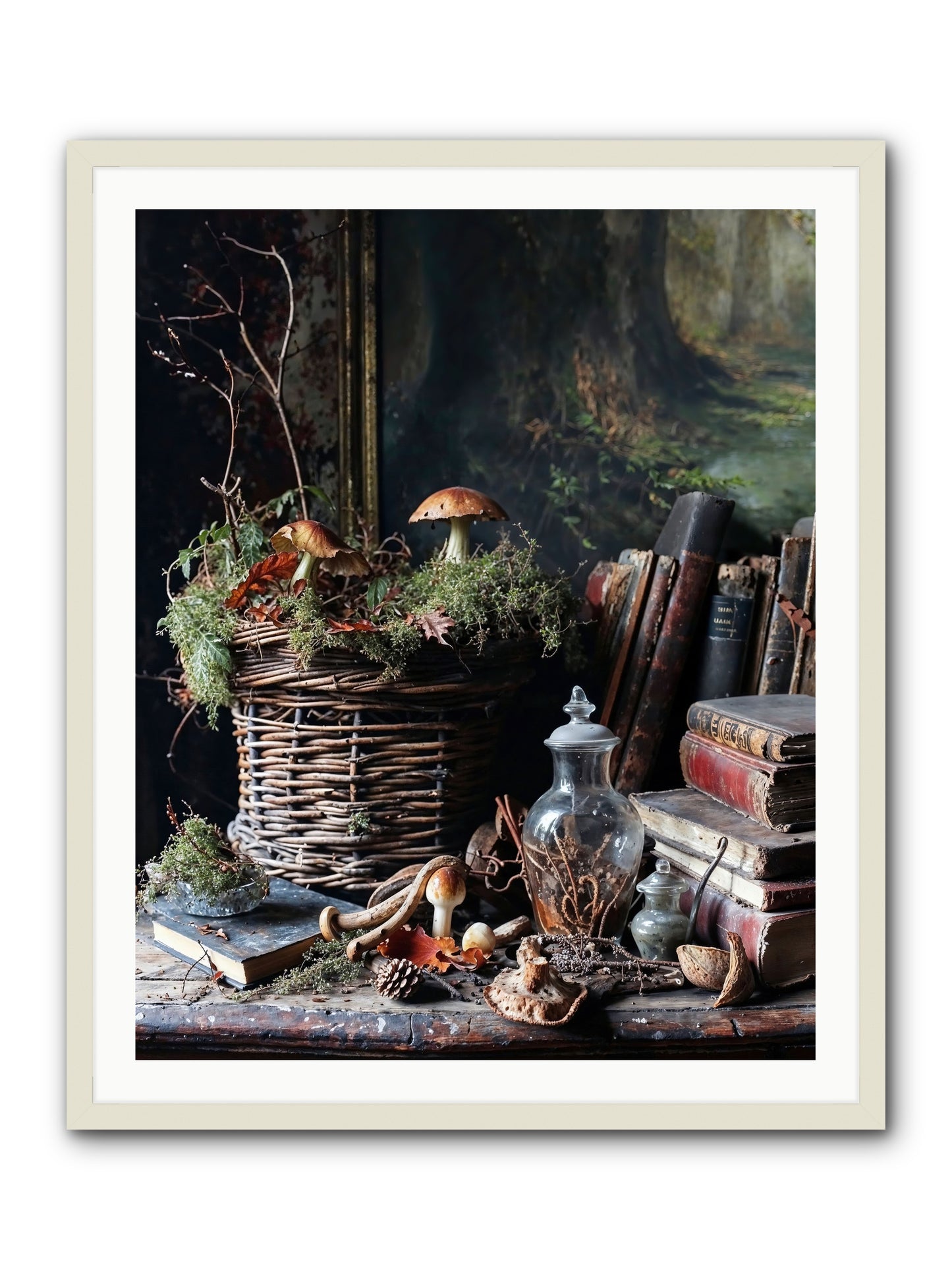 Cathartic Rendering -- Framed Print - White 32x40
