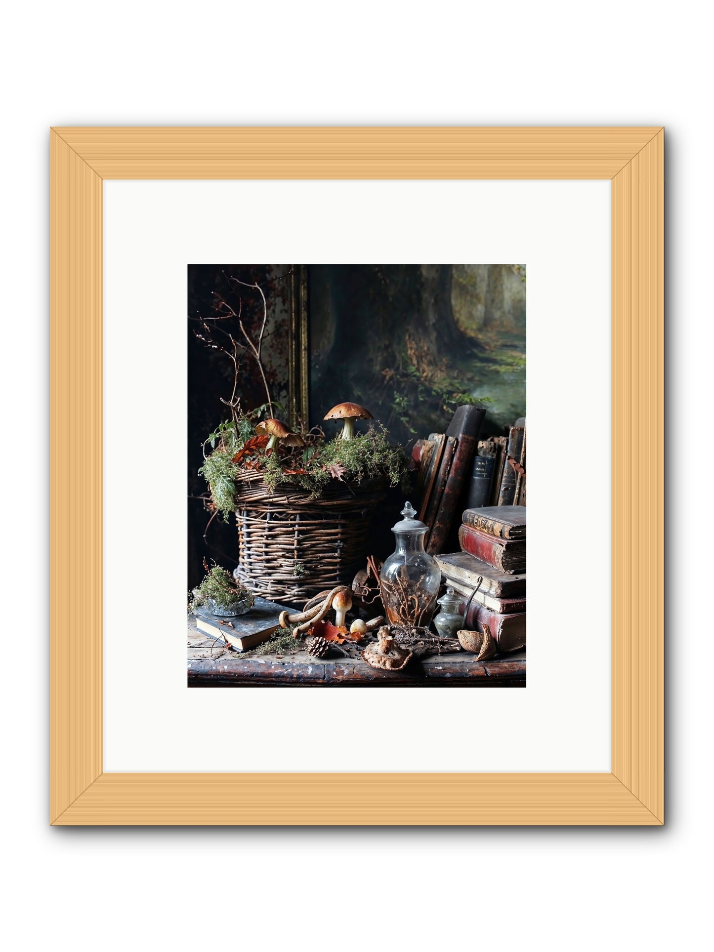 Cathartic Rendering -- Framed Print - Natural 8x10