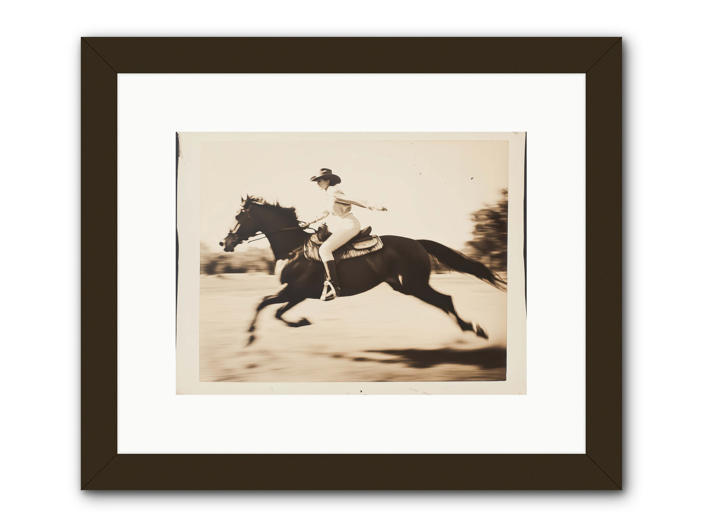 Cattle Call Echo -- Framed Print - Black 12x9