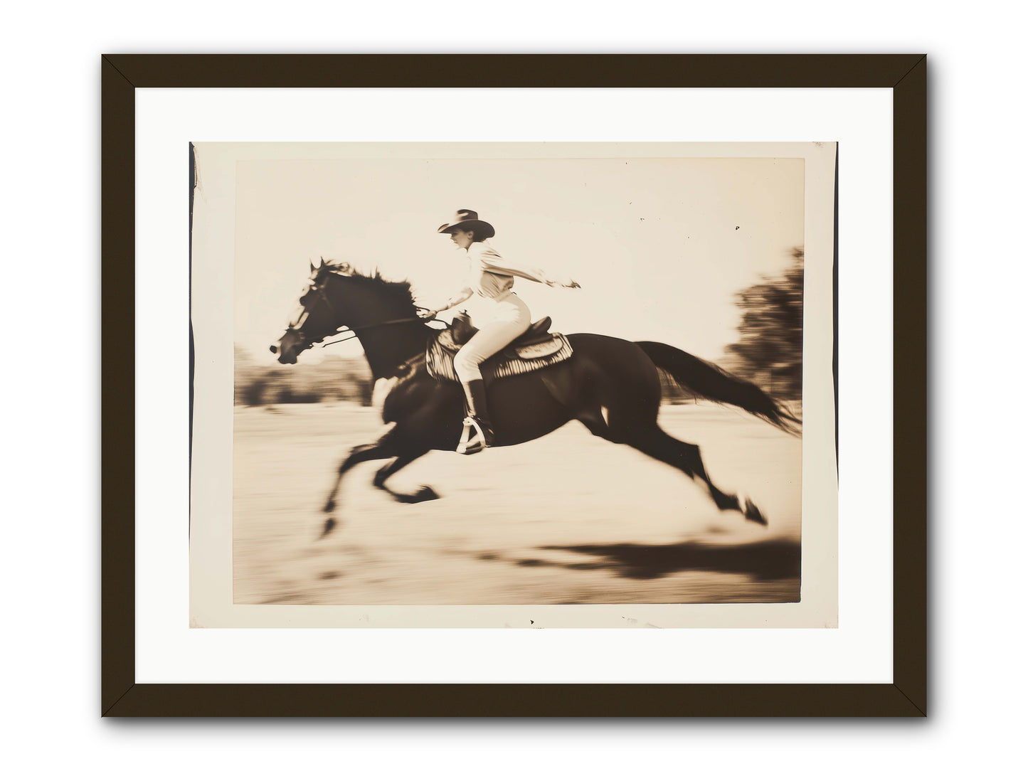 Cattle Call Echo -- Framed Print - Black 24x18