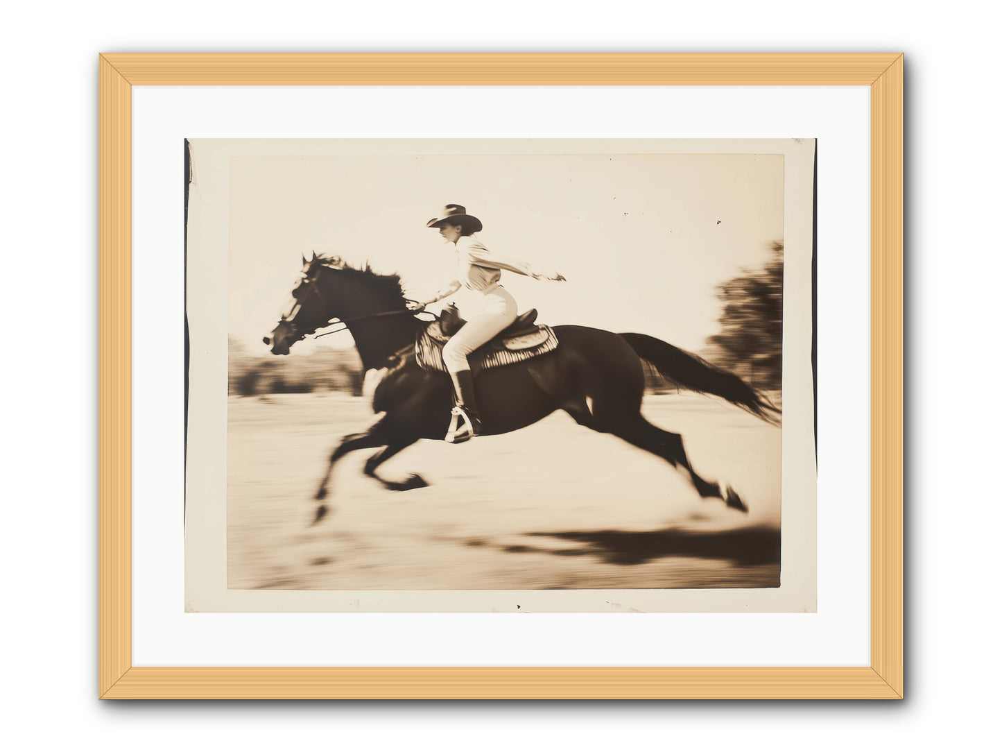 Cattle Call Echo -- Framed Print - Natural 24x18