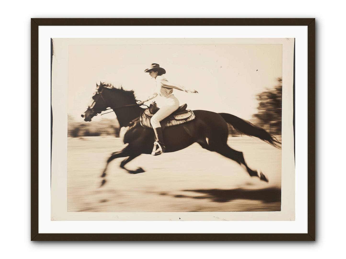 Cattle Call Echo -- Framed Print - Black 40x30