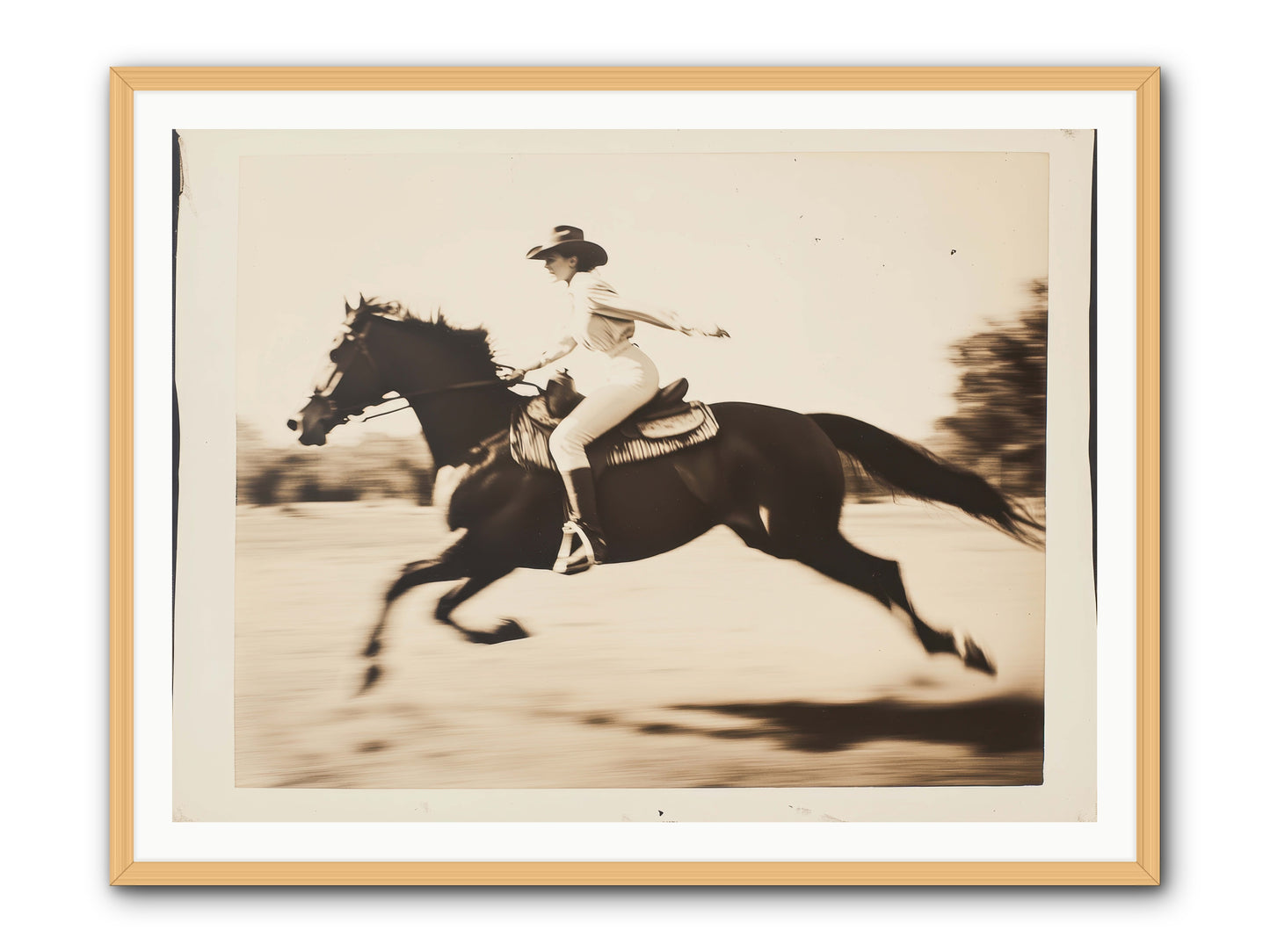 Cattle Call Echo -- Framed Print - Natural 48x36