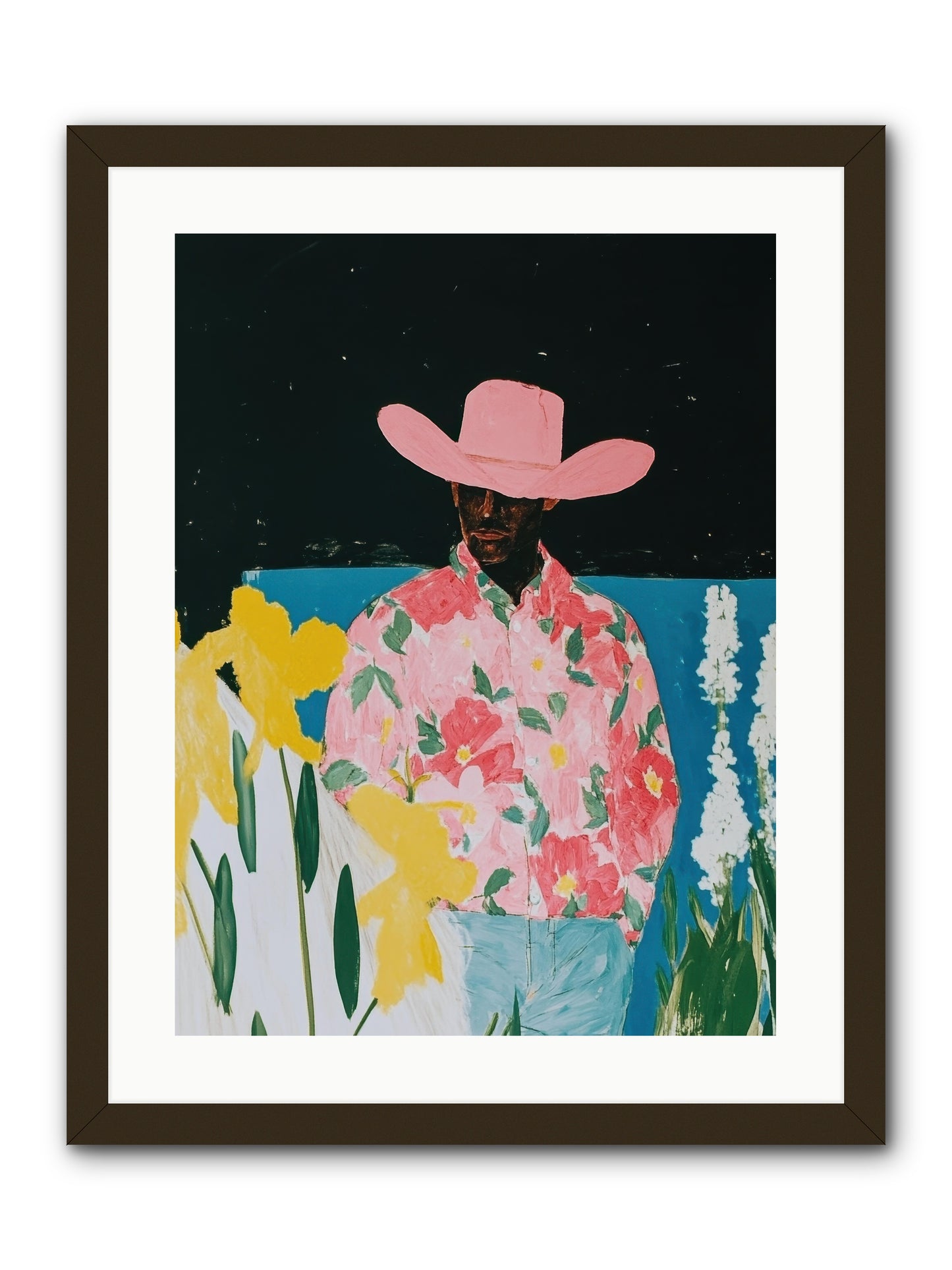 Cattle Drive Commander -- Framed Print - Black 18x24