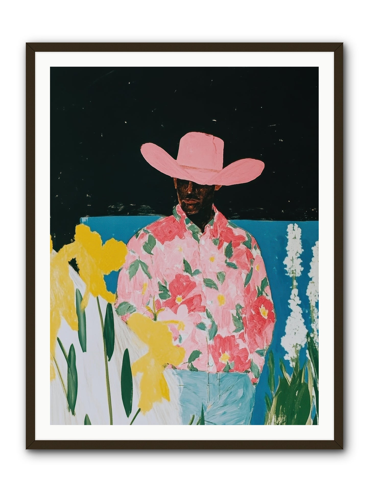 Cattle Drive Commander -- Framed Print - Black 36x48